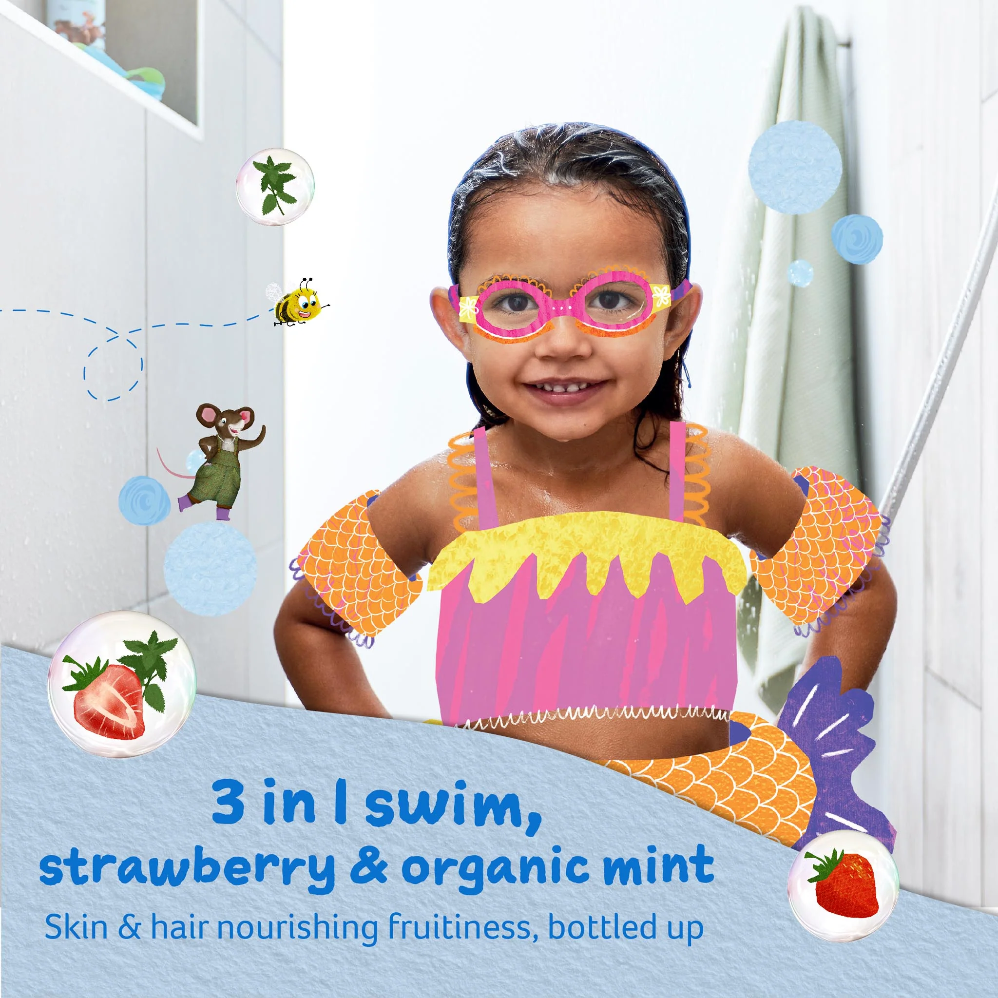 Childs Farm 3 in 1 swim strawberry & organic mint - Image 9