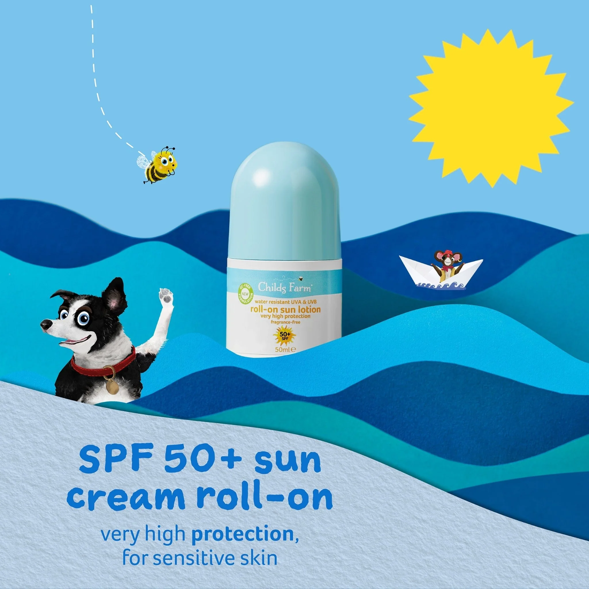 Childs Farm 50+ SPF roll-on sun lotion fragrance-free (DACH) - Image 2