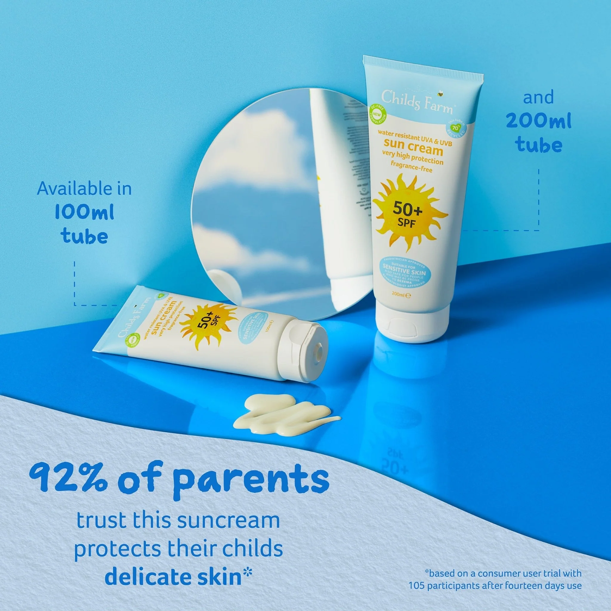 Childs Farm 50+ SPF sun cream fragrance-free (DACH) - Image 3