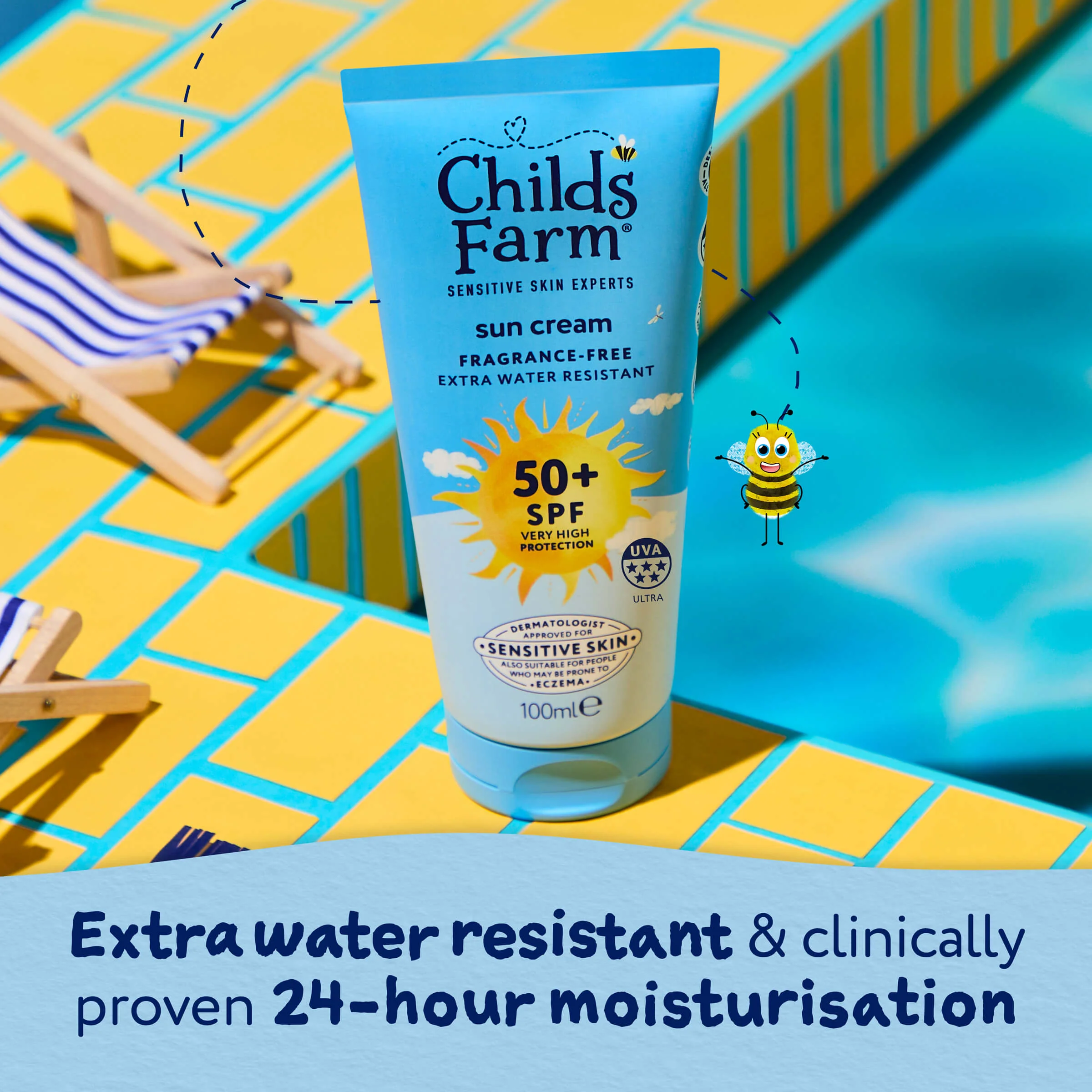 Childs Farm SPF50+ Sun Cream Fragrance-Free 100ml - Image 4