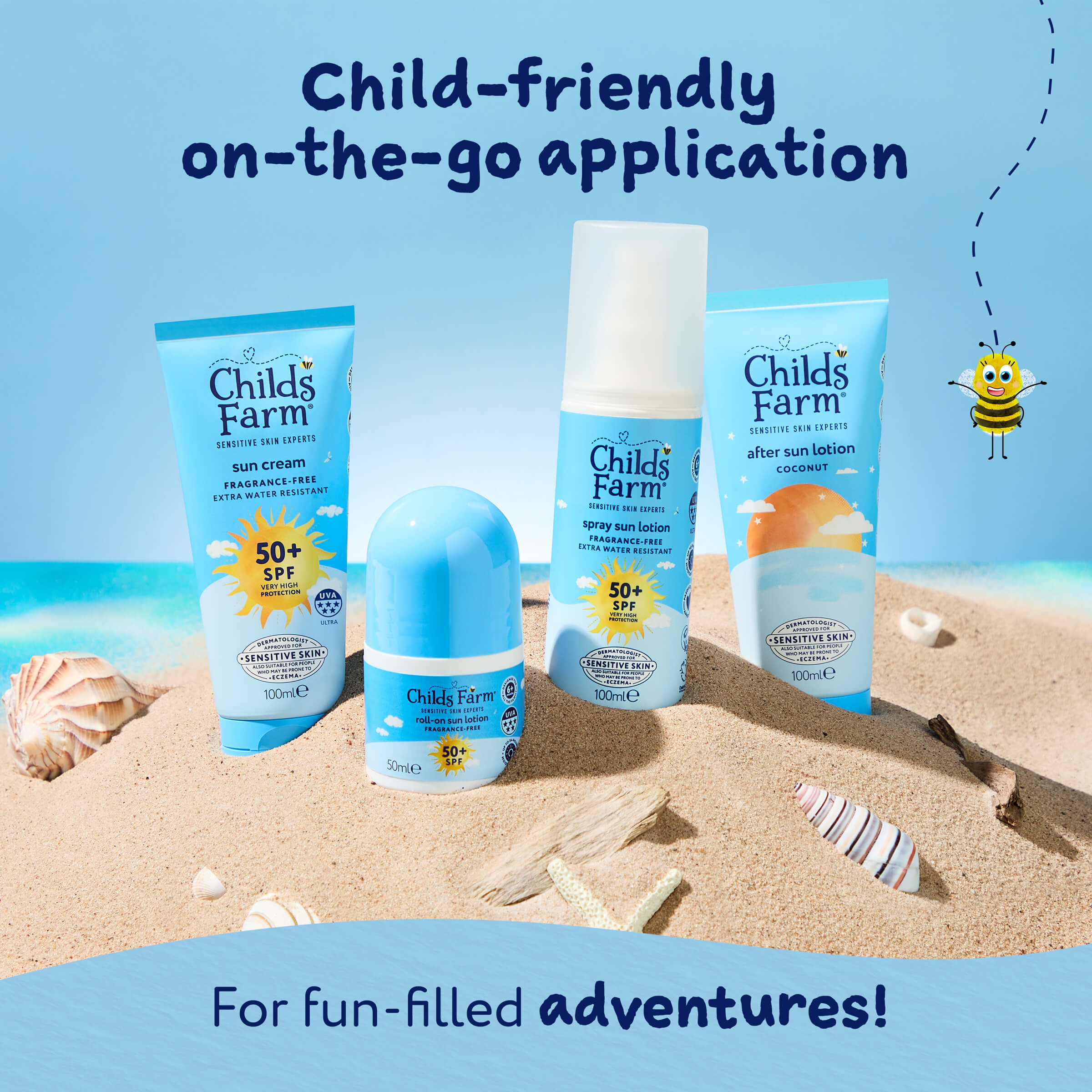 Childs Farm SPF50+ Sun Cream Fragrance-Free 100ml - Image 5