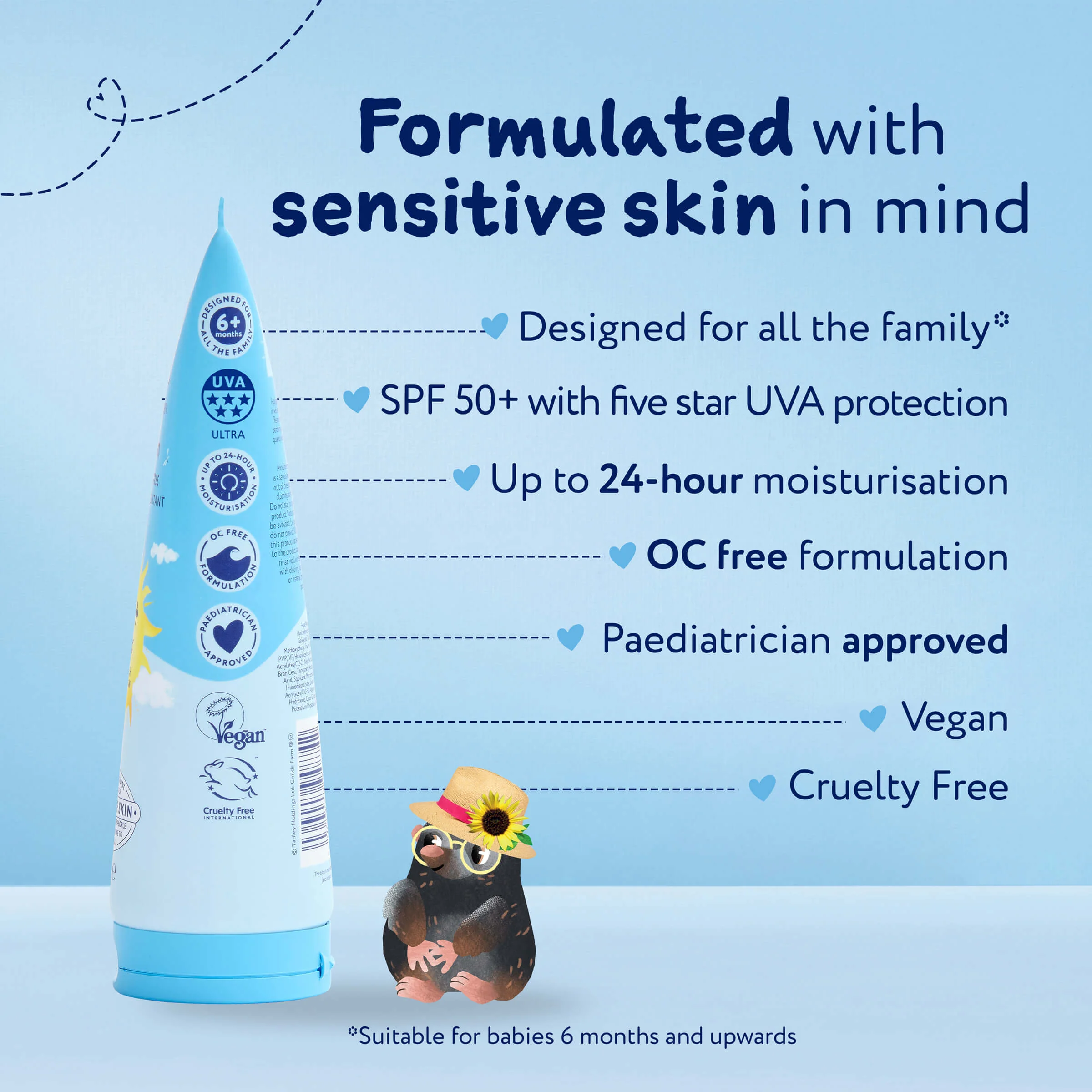 Childs Farm SPF50+ Sun Cream Fragrance-Free 100ml - Image 6