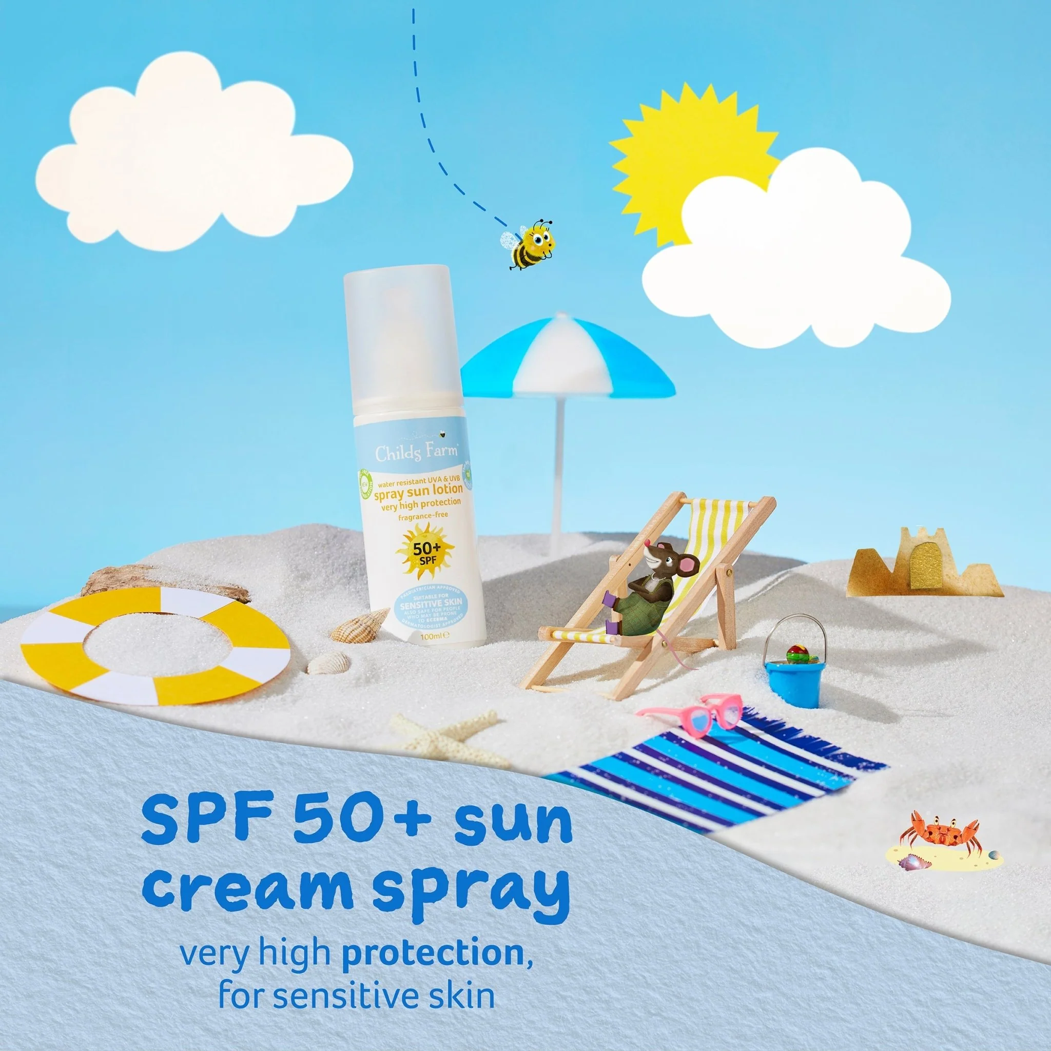 Childs Farm 50+ SPF sun lotion spray fragrance-free (DACH) - Image 2