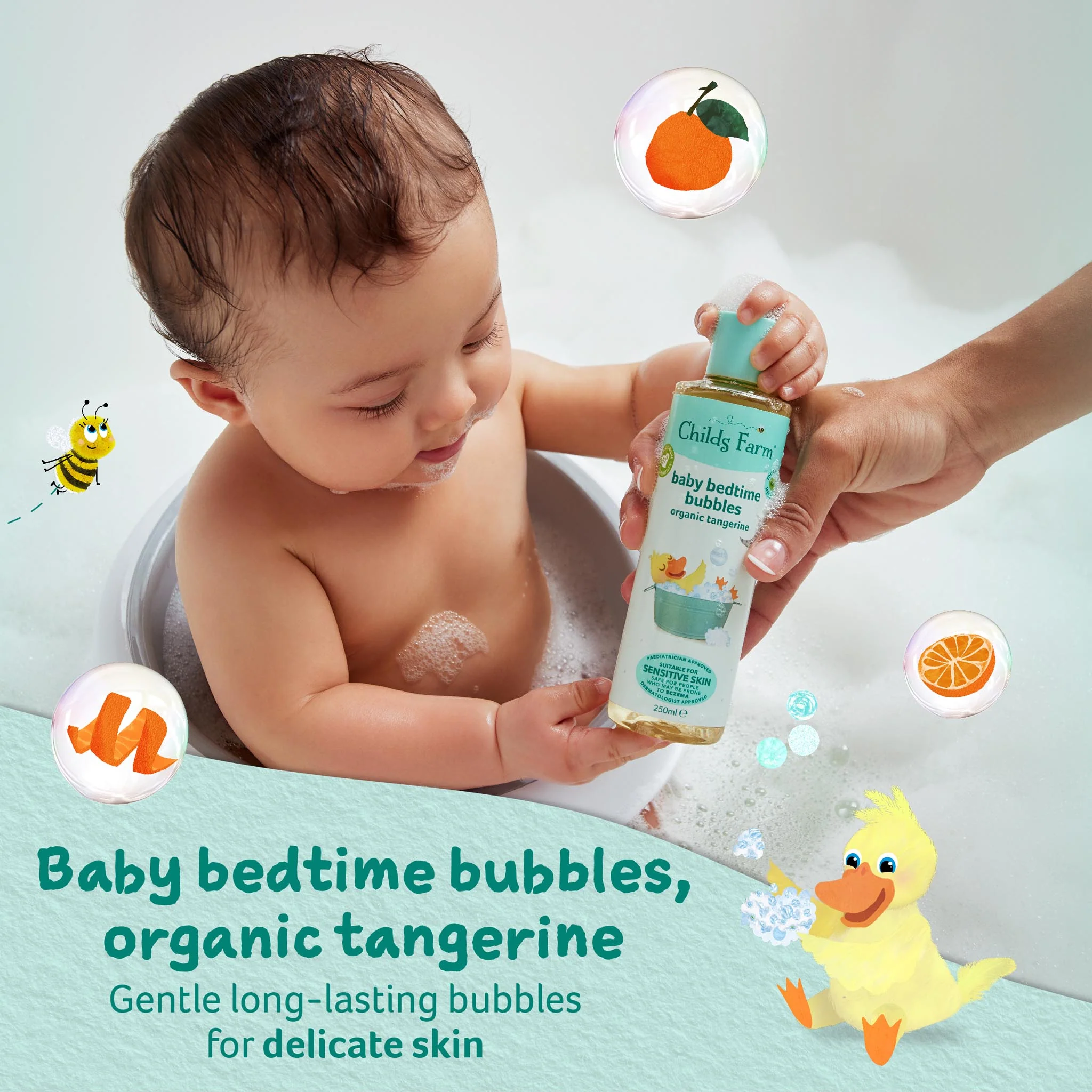 Childs Farm baby bedtime bubbles organic tangerine - Image 11