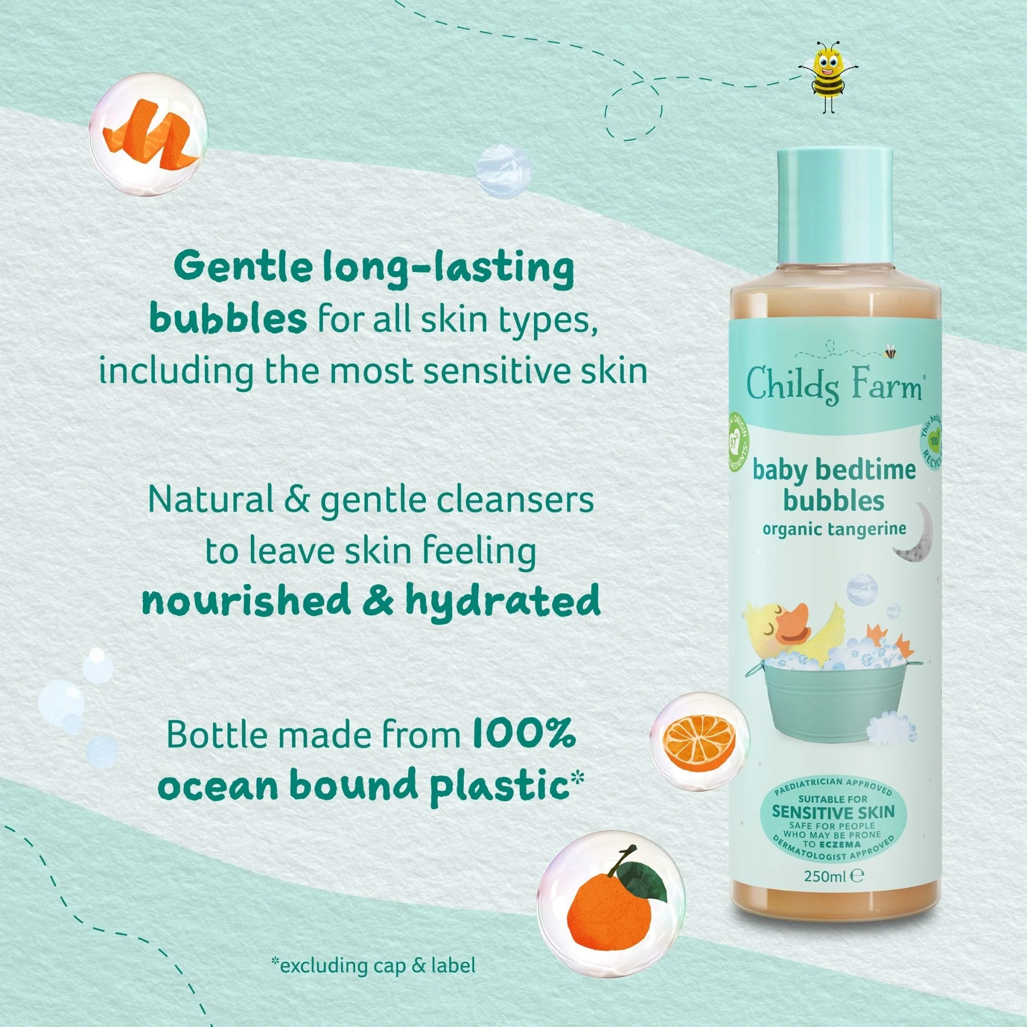 Childs Farm baby bedtime bubbles organic tangerine - Image 4
