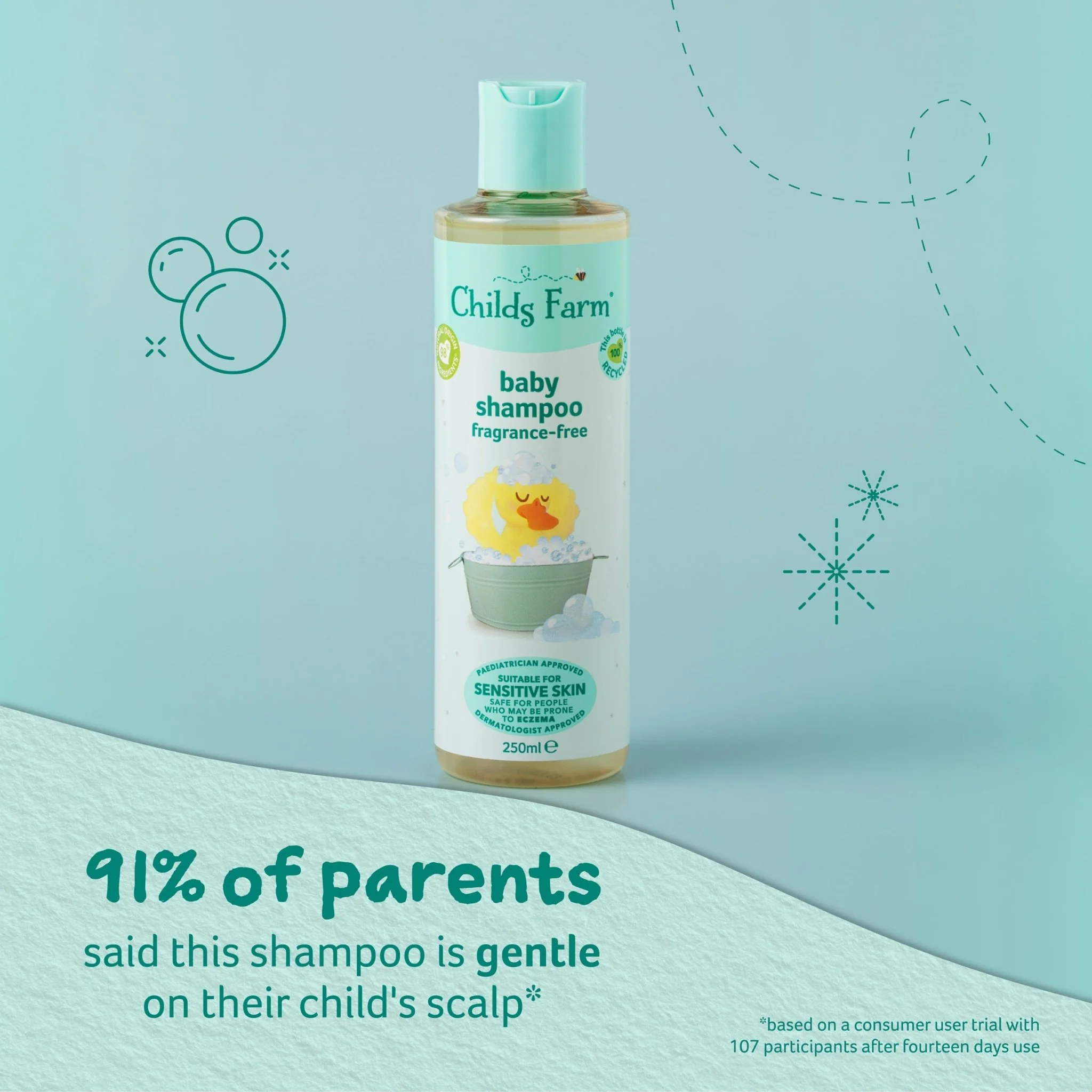 Childs Farm baby shampoo fragrance-free - Image 3