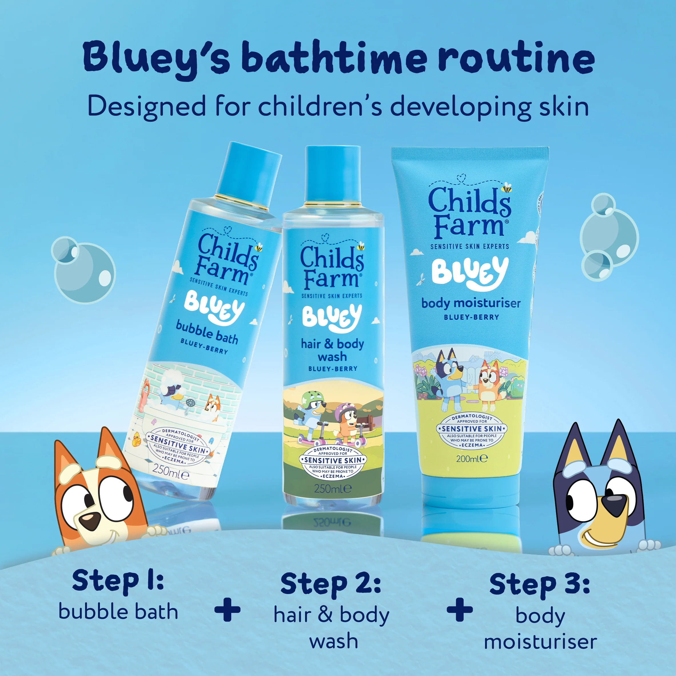 Childs Farm Bluey Hair & Body Wash Bluey-Berry 250ml - Image 6