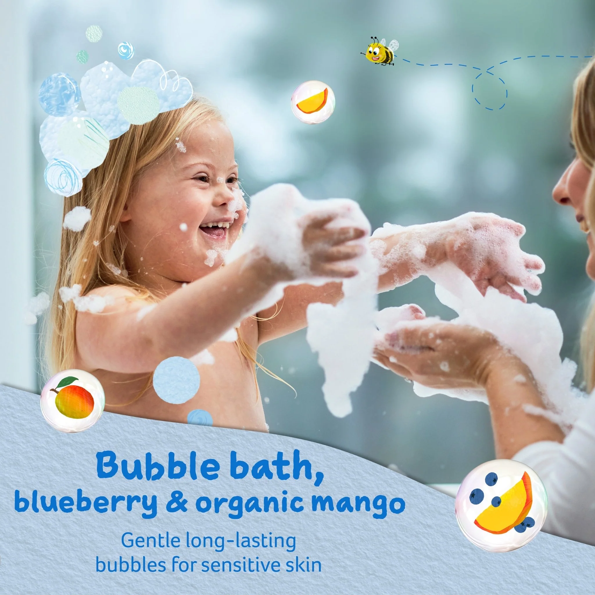 Childs Farm bubble bath blueberry & organic mango - Image 2