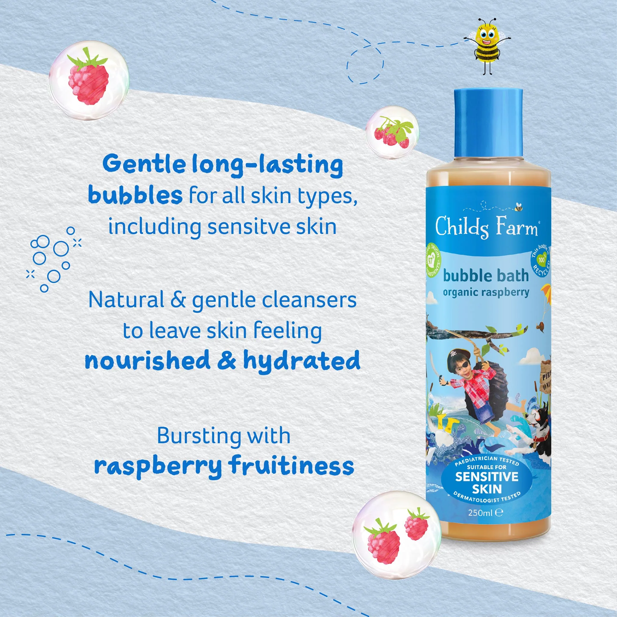 Childs Farm bubble bath organic raspberry - Image 11