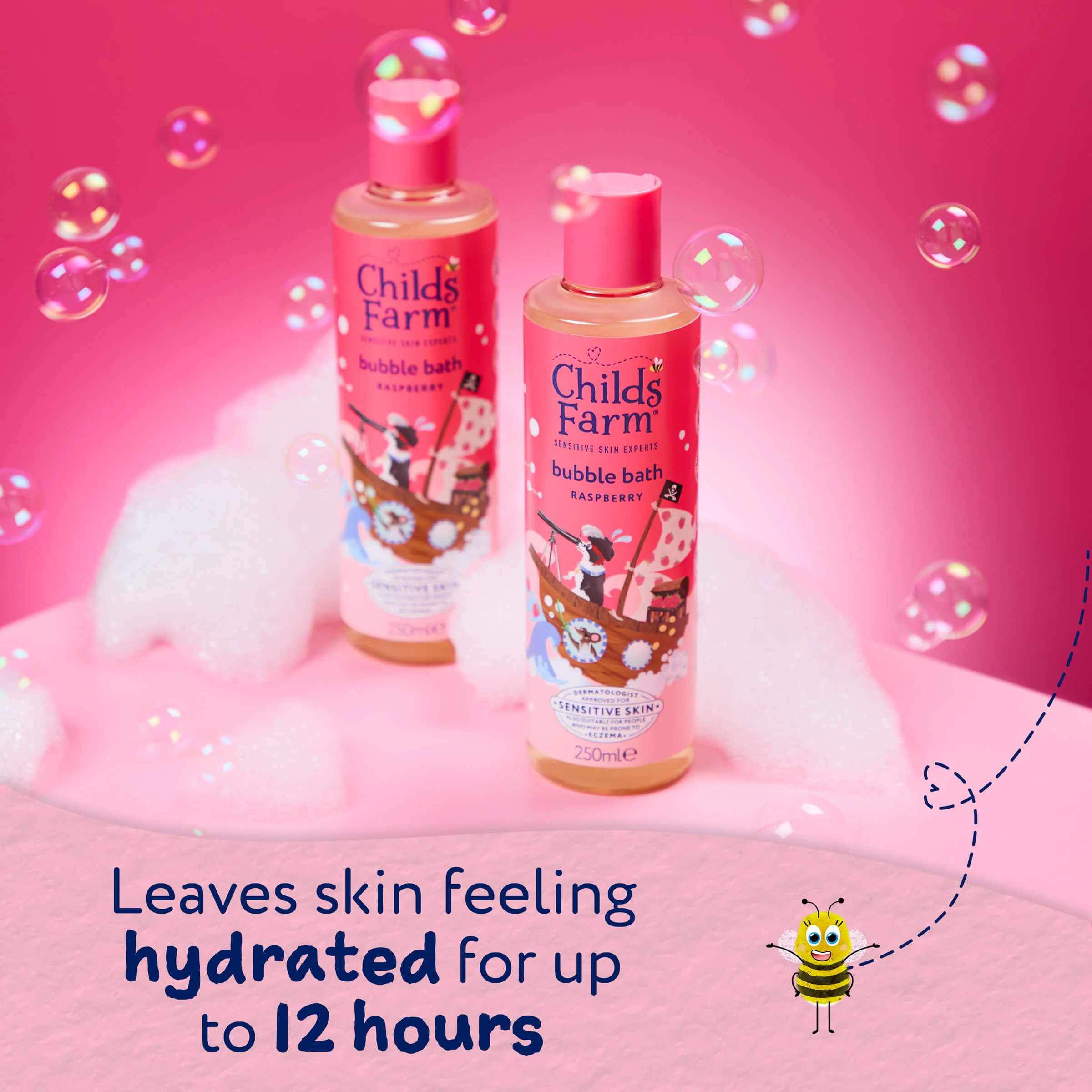 Childs Farm Bubble Bath Raspberry 250ml - Image 5