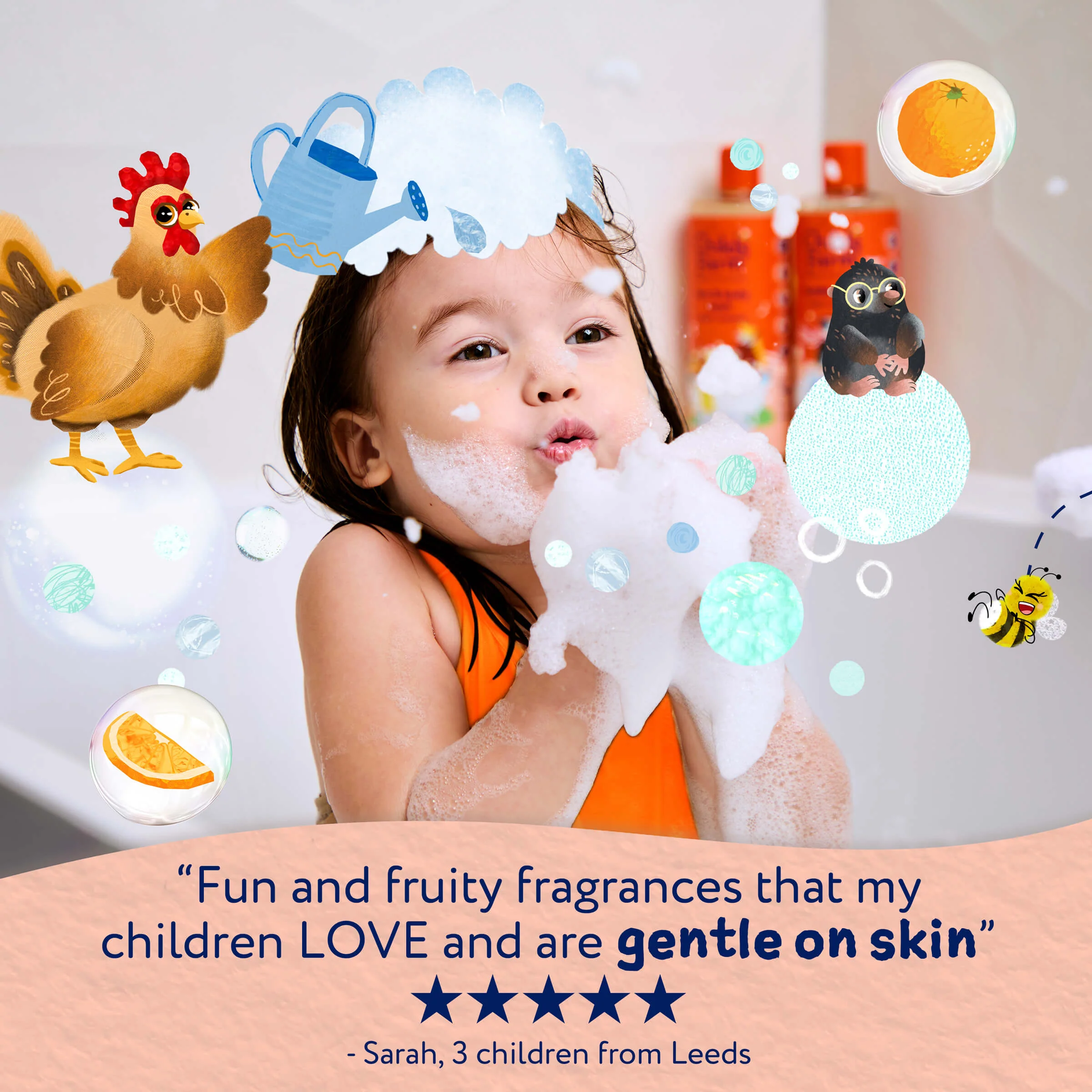 Childs Farm Bubble Bath Sweet Orange 250ml - Image 3