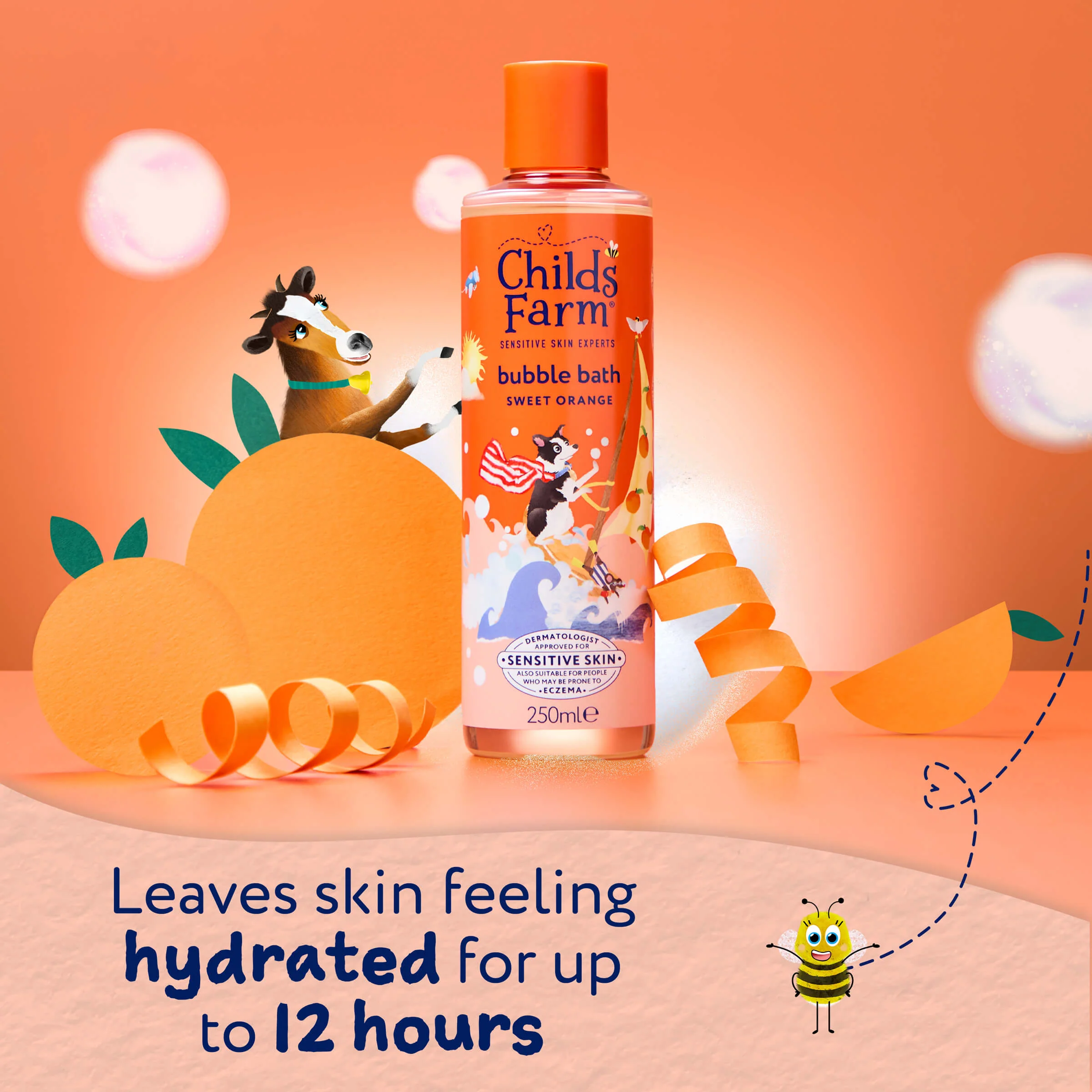 Childs Farm Bubble Bath Sweet Orange 250ml - Image 5