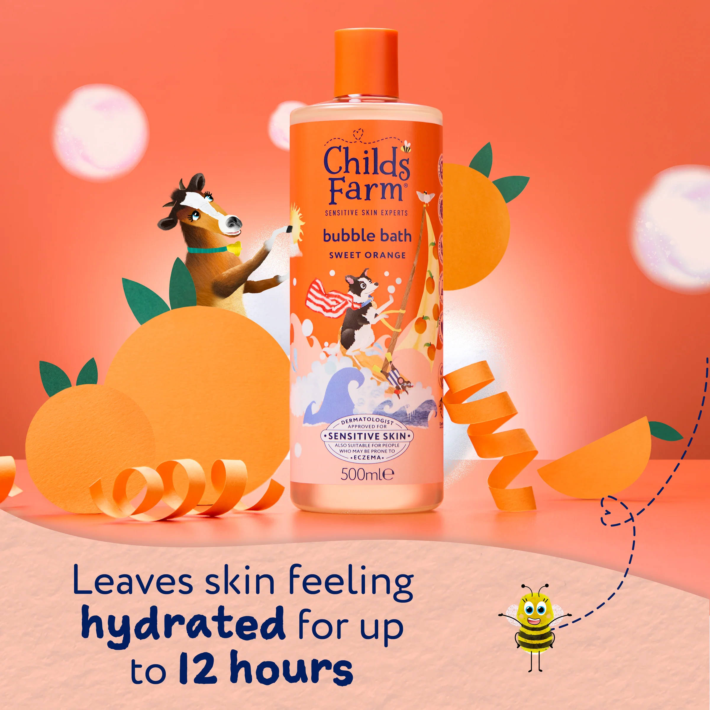 Childs Farm Bubble Bath Sweet Orange 500ml - Image 5