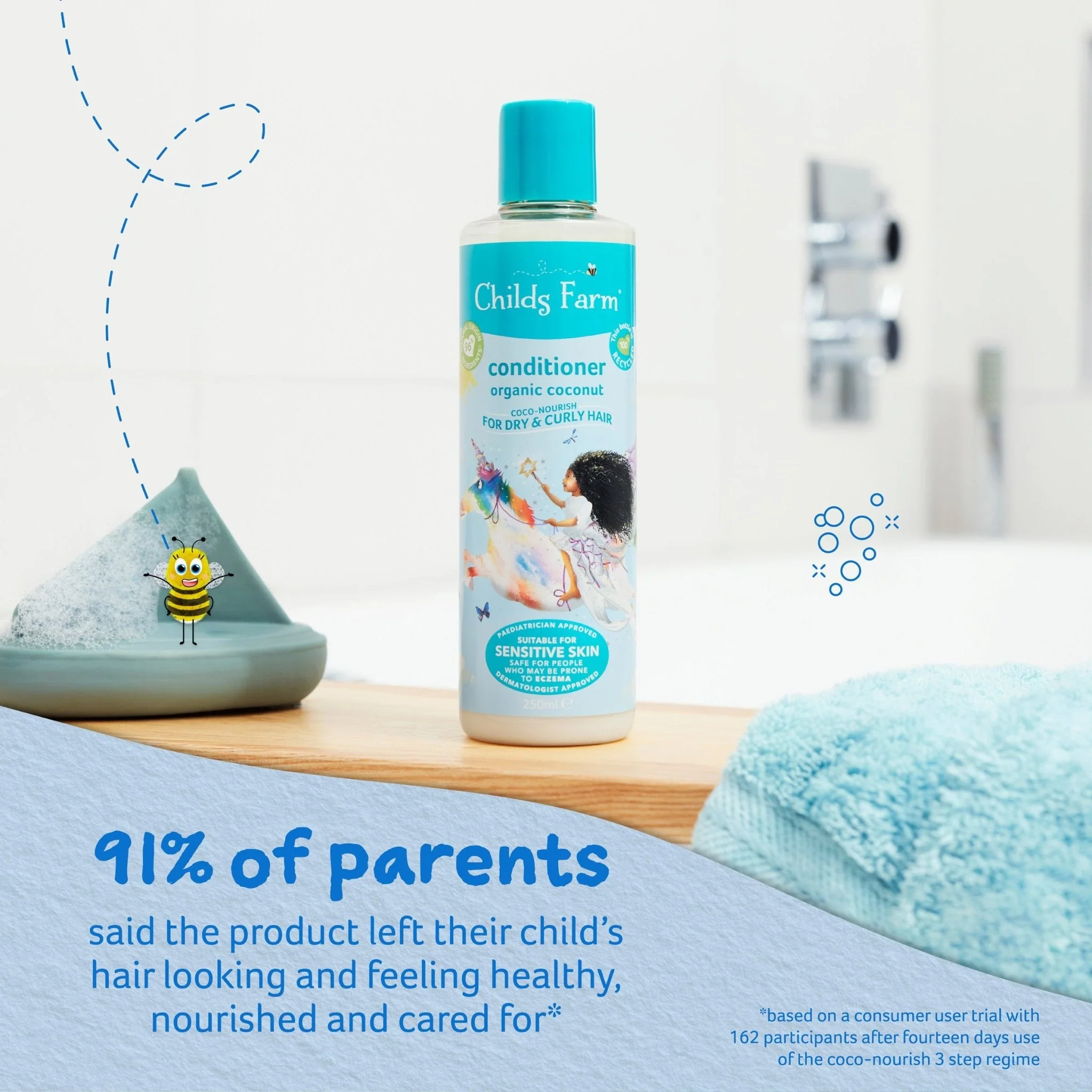 Childs Farm coco-nourish conditioner organic coconut - Image 3