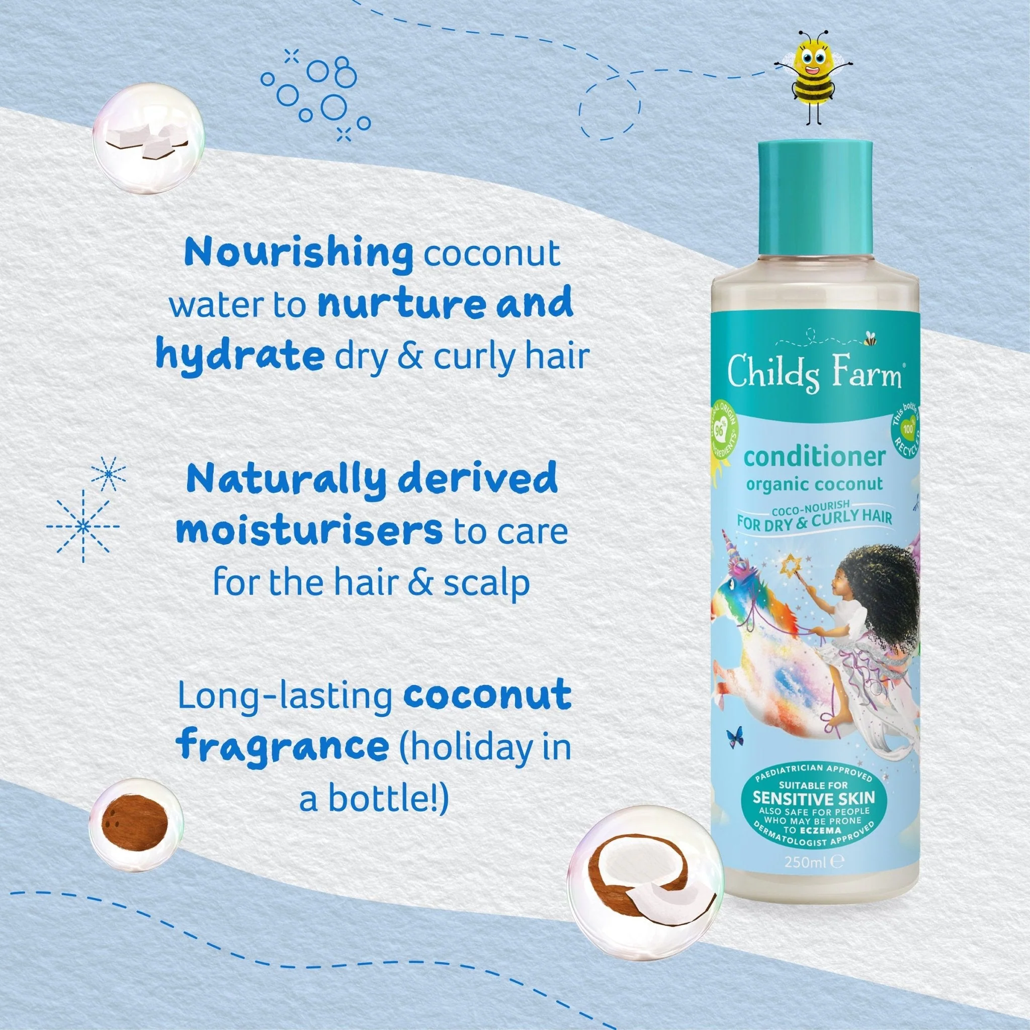 Childs Farm coco-nourish conditioner organic coconut - Image 4