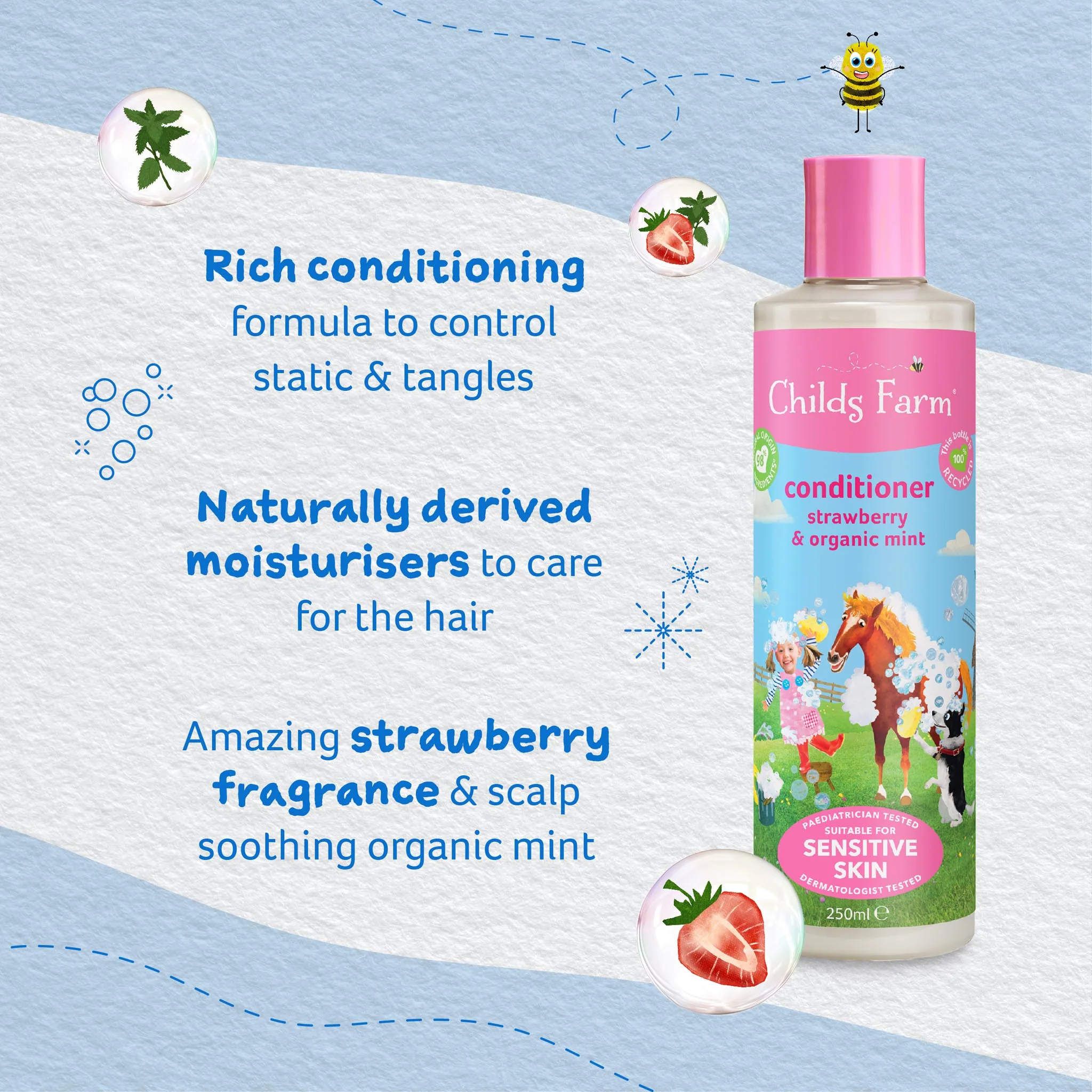 Childs Farm conditioner strawberry & organic mint - Image 10