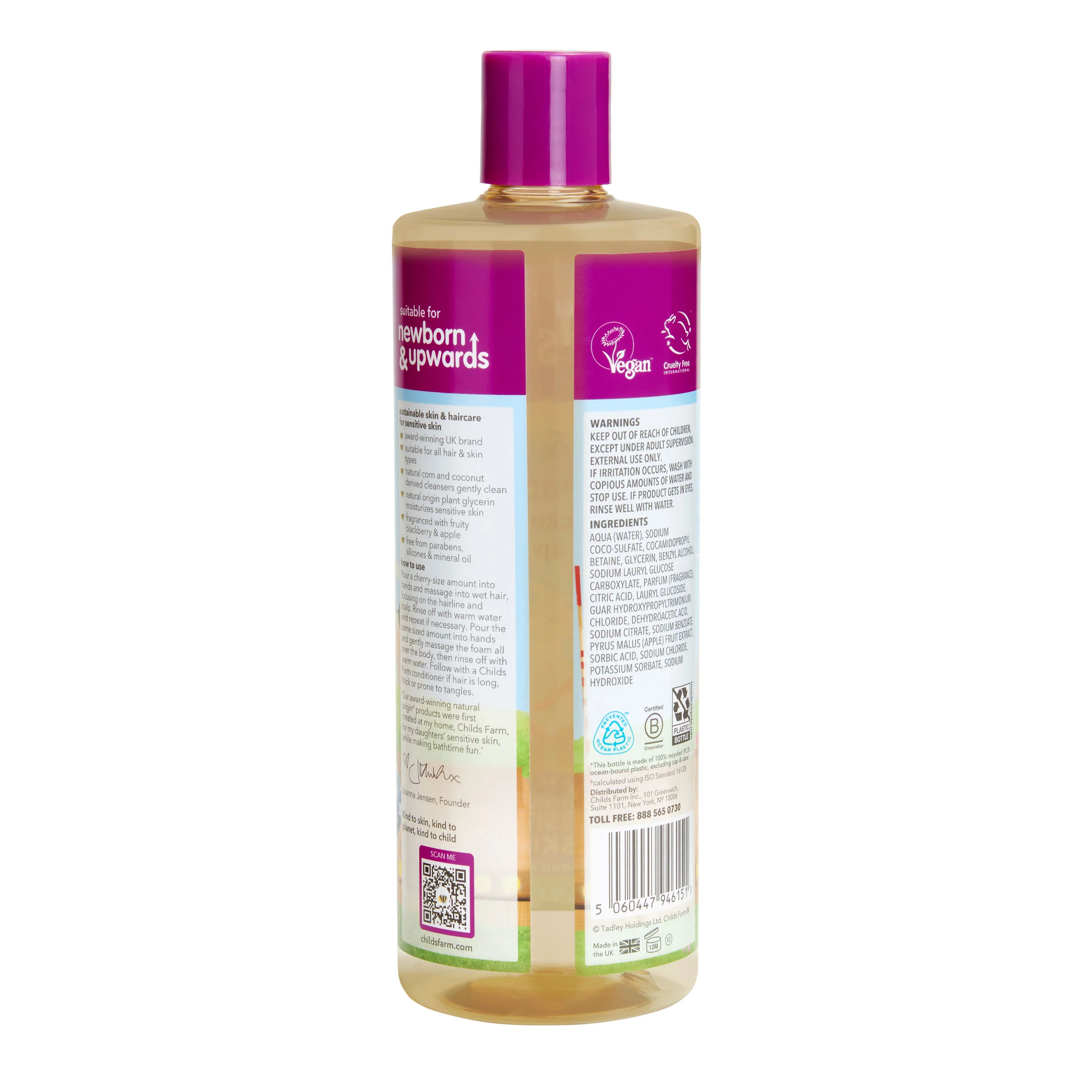 Childs Farm hair & body wash blackberry & apple - Image 2