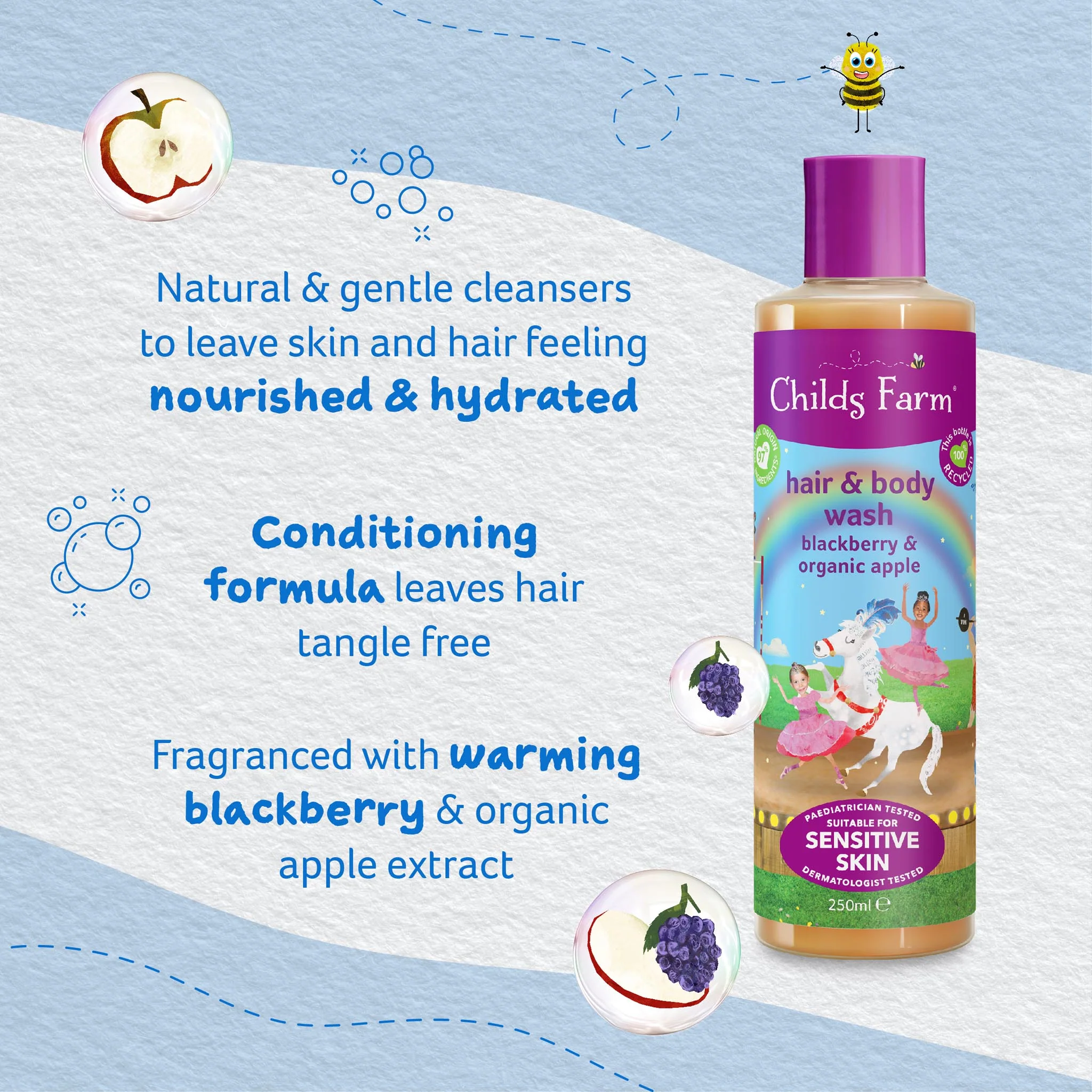 Childs Farm hair & body wash blackberry & organic apple - Image 10