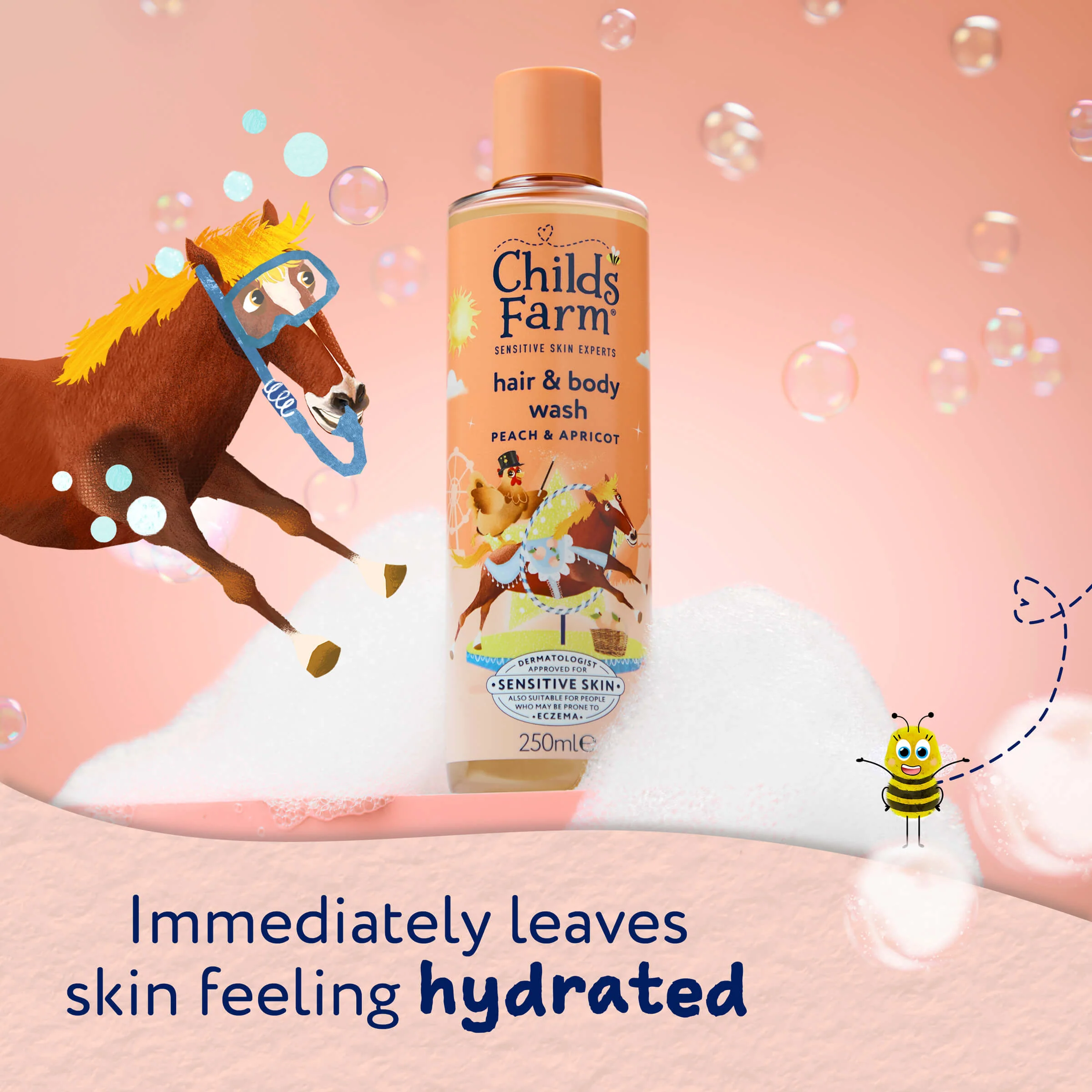 Childs Farm Hair & Body Wash Peach & Apricot 250ml - Image 5