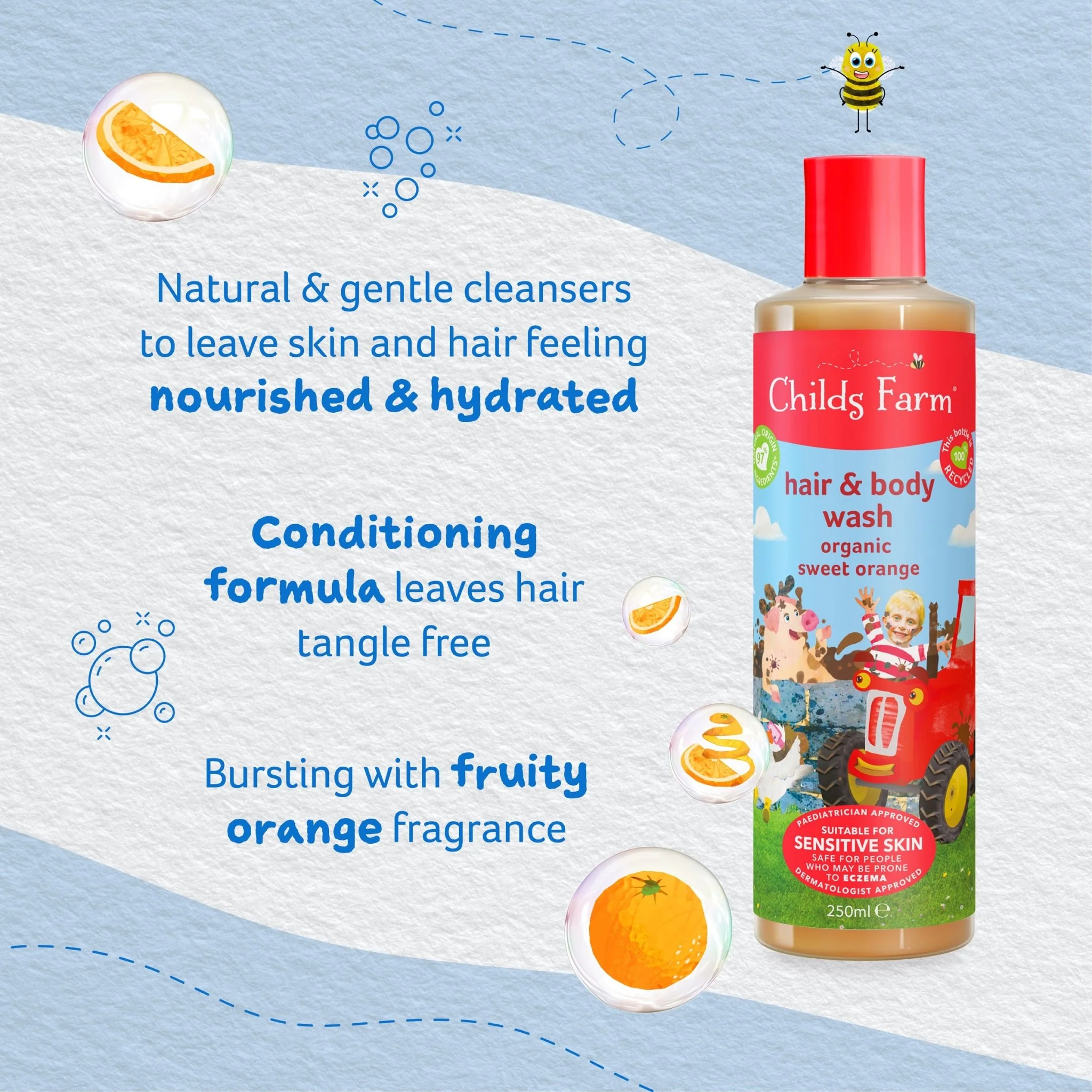 Childs Farm hair & body wash organic sweet orange - Image 4