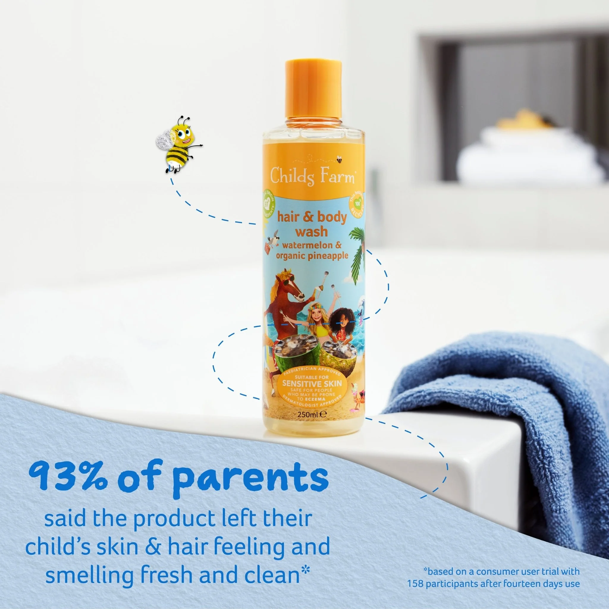 Childs Farm hair & body wash watermelon & organic pineapple - Image 3