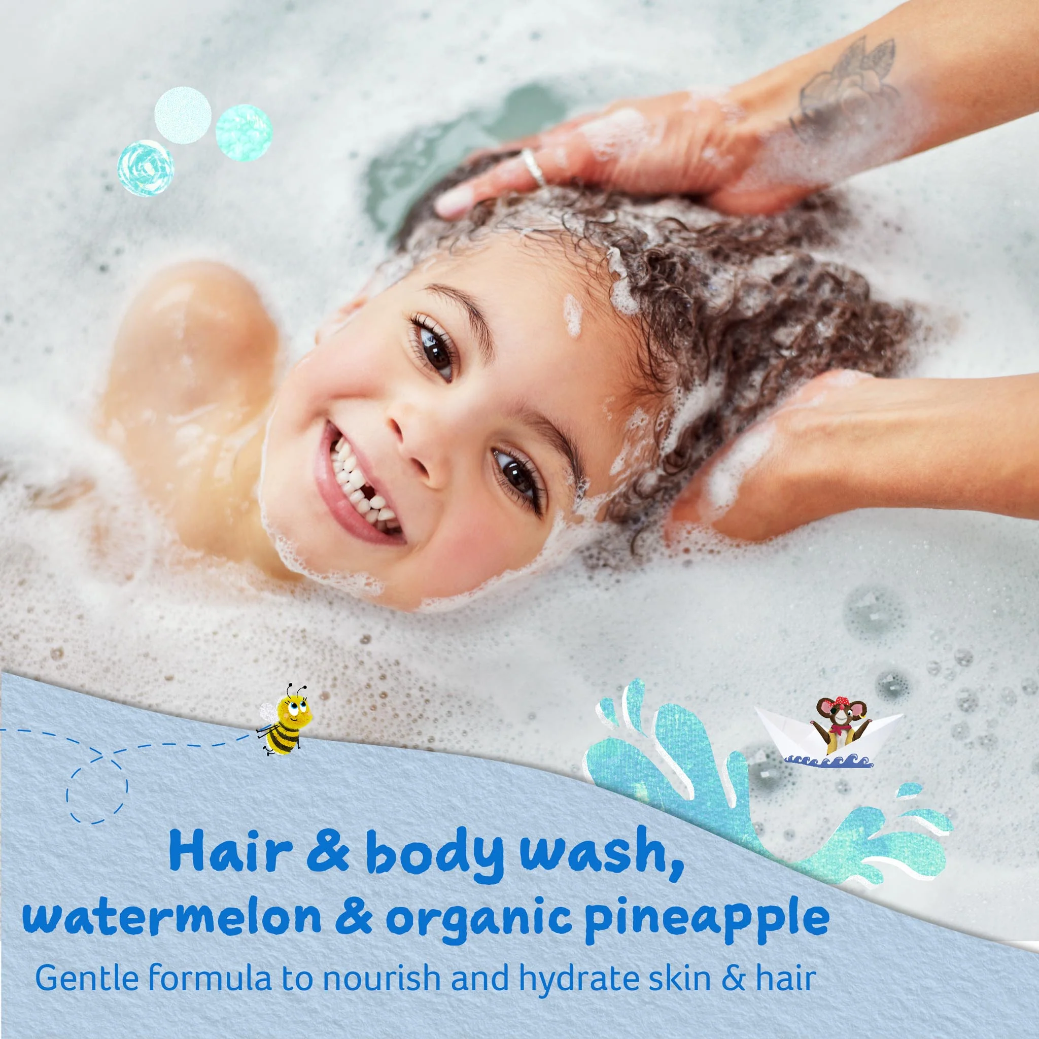 Childs Farm hair & body wash watermelon & organic pineapple - Image 9