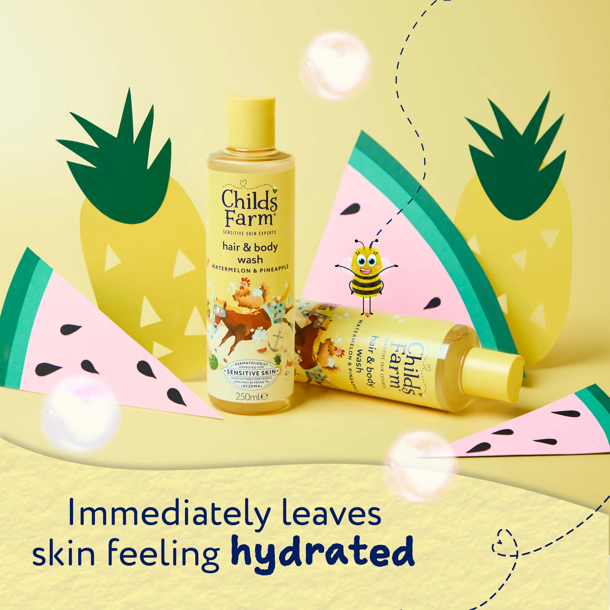 Childs Farm Hair & Body Wash Watermelon & Pineapple 250ml - Image 5