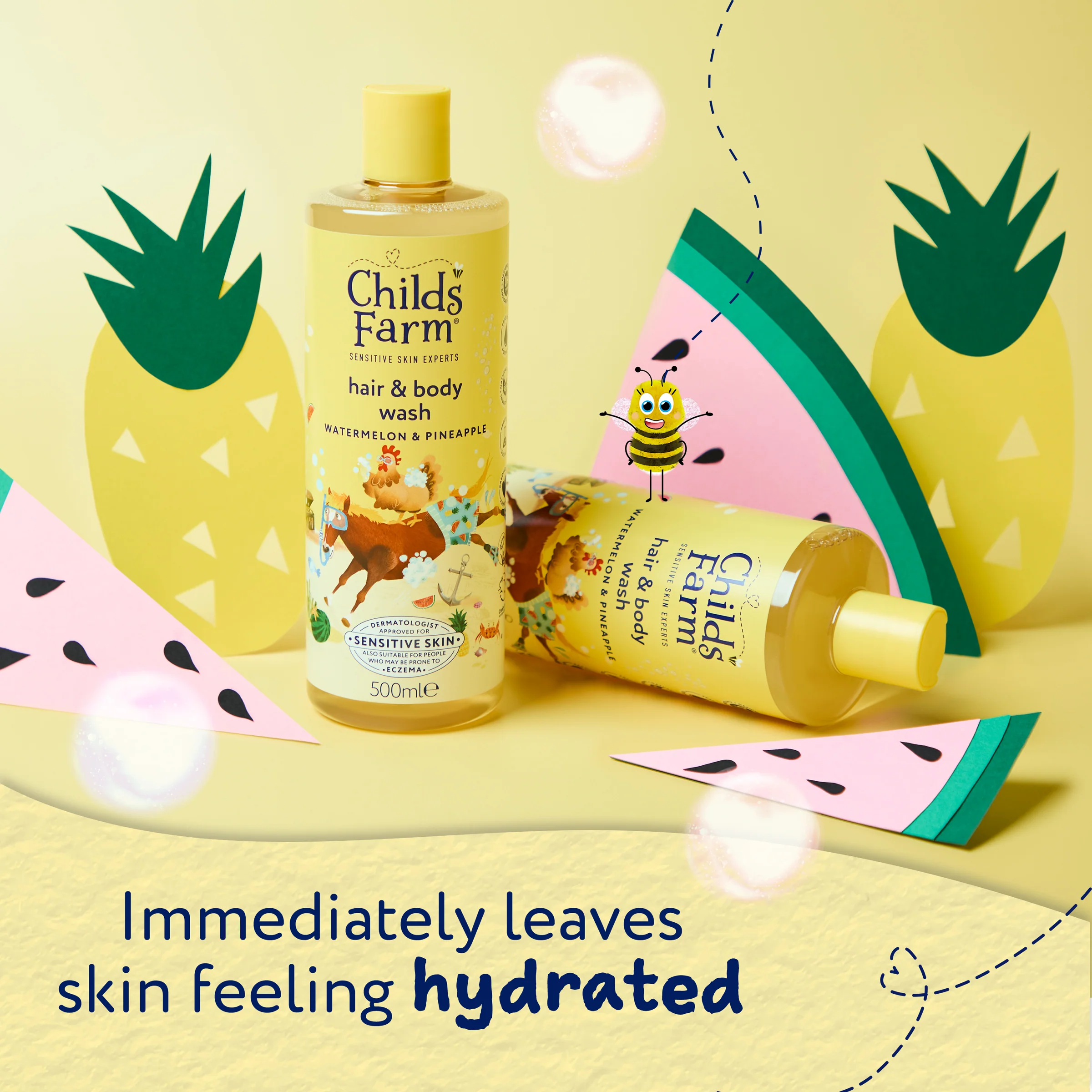 Childs Farm Hair & Body Wash Watermelon & Pineapple 500ml - Image 5