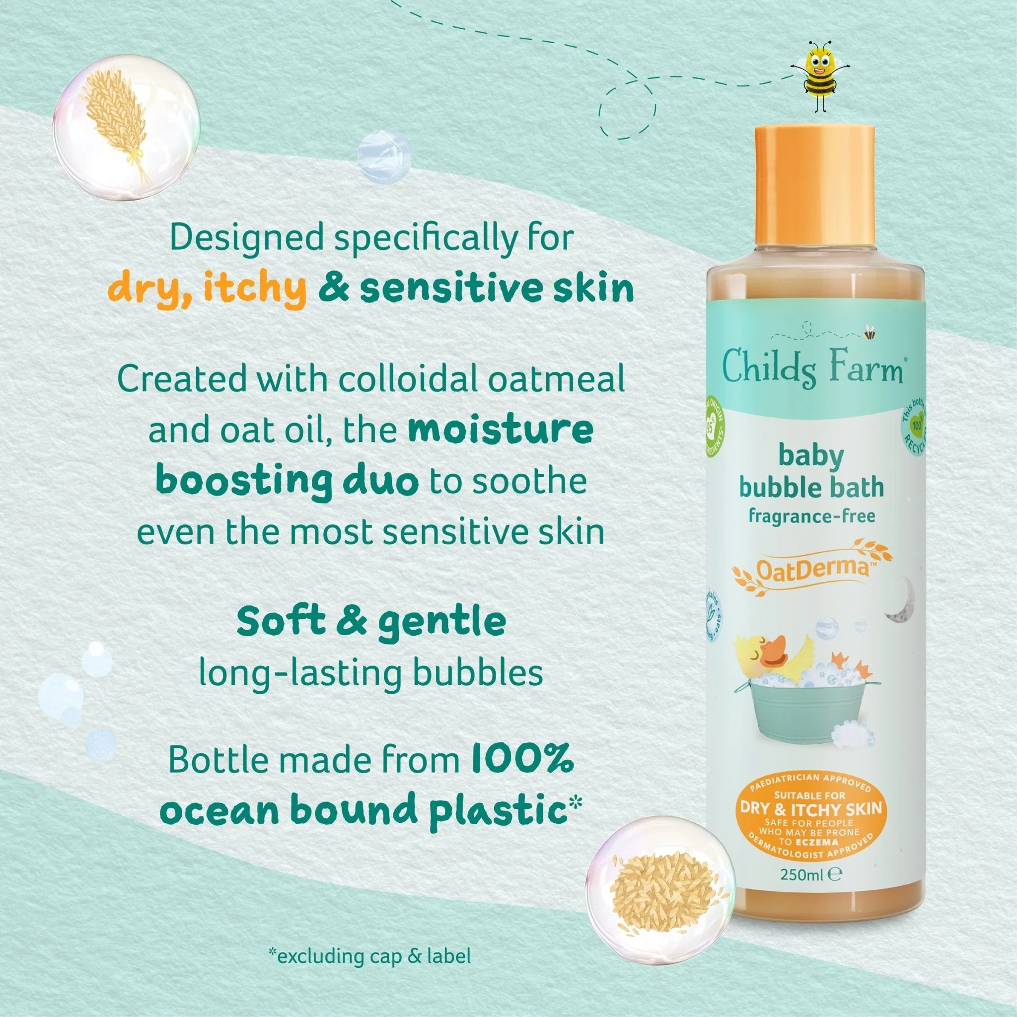 Childs Farm OatDerma™ baby bubble bath fragrance-free - Image 4
