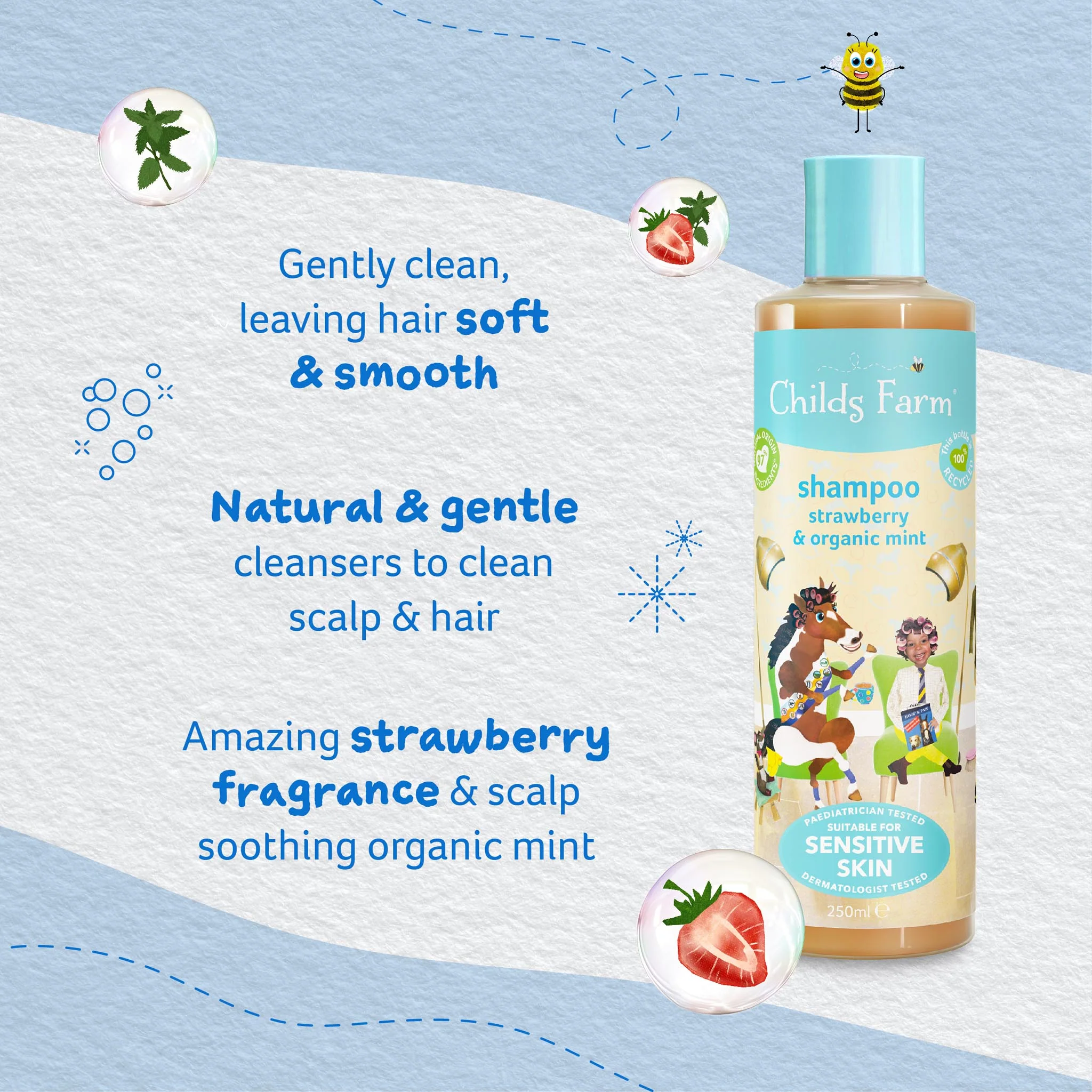 Childs Farm shampoo strawberry & organic mint - Image 10