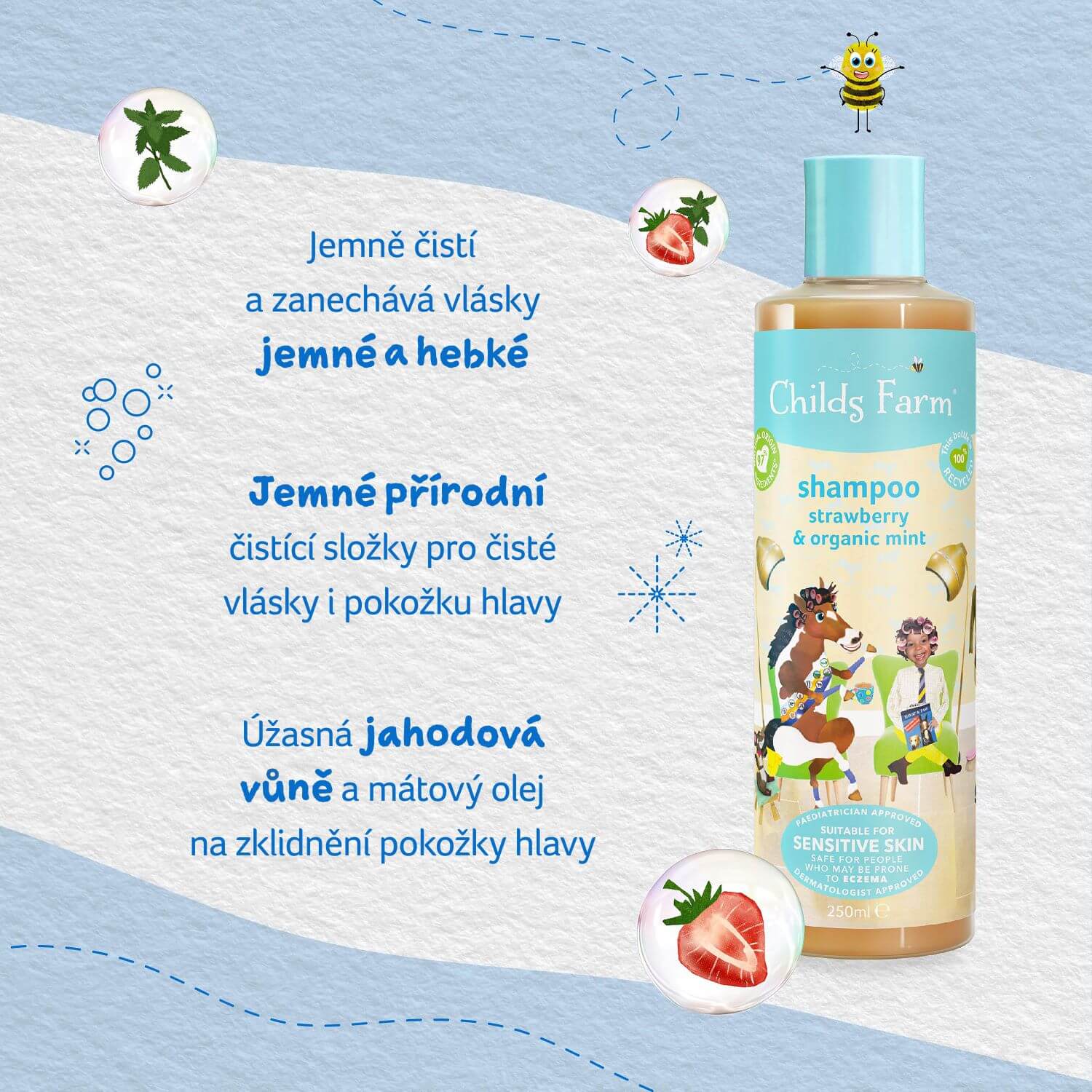 Childs Farm shampoo strawberry & organic mint - Image 15