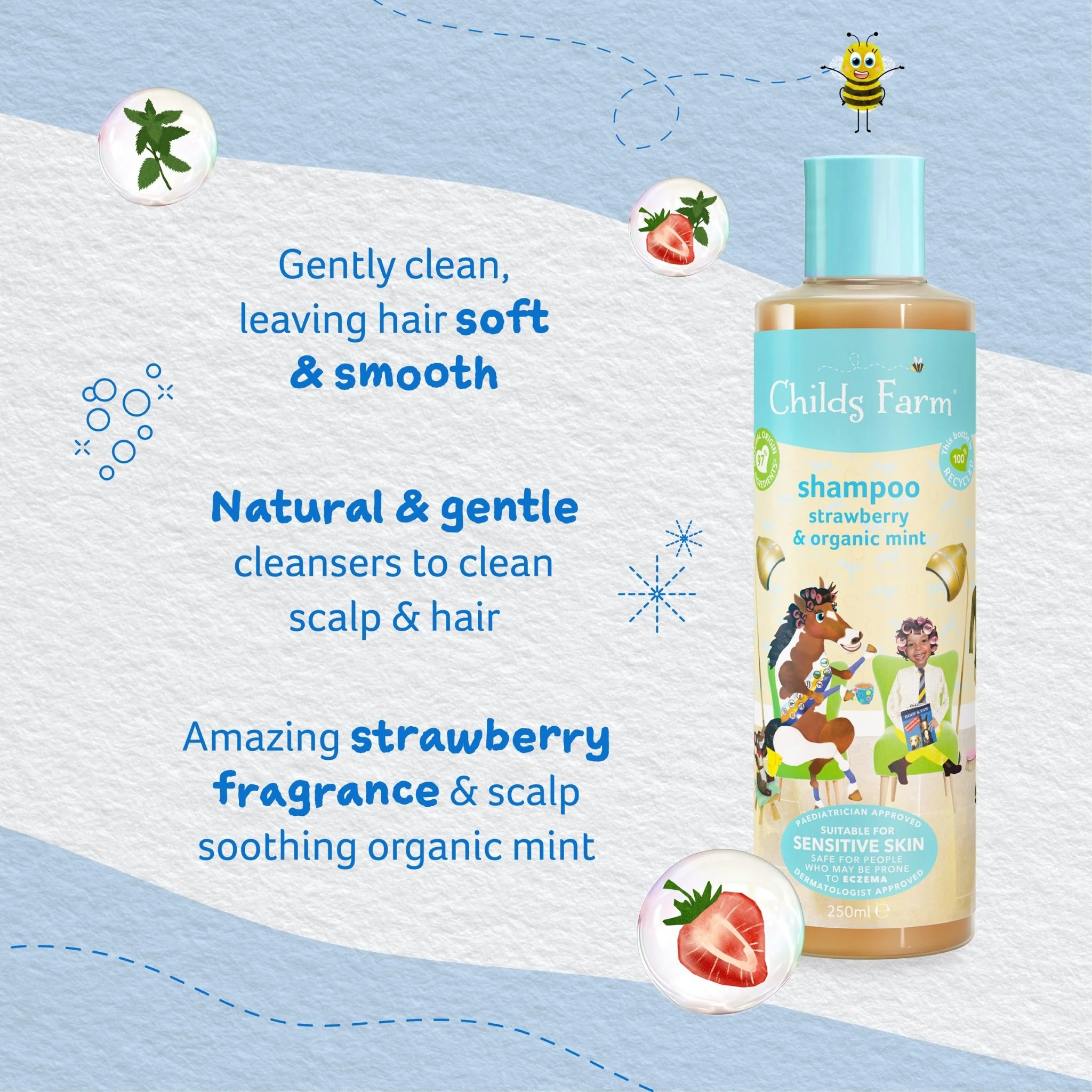 Childs Farm shampoo strawberry & organic mint - Image 4