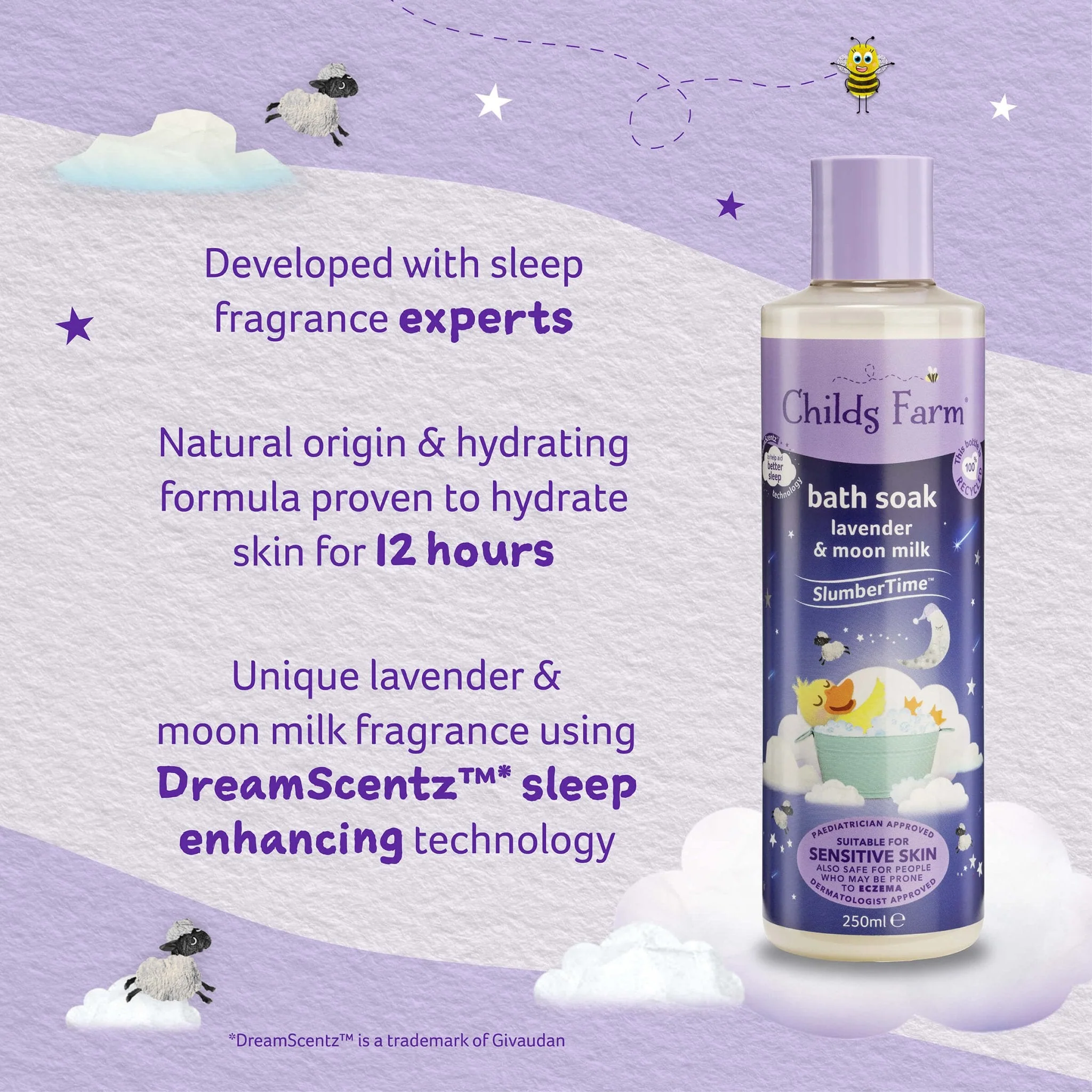 Childs Farm SlumberTime™ bath soak lavender & moon-milk - Image 4