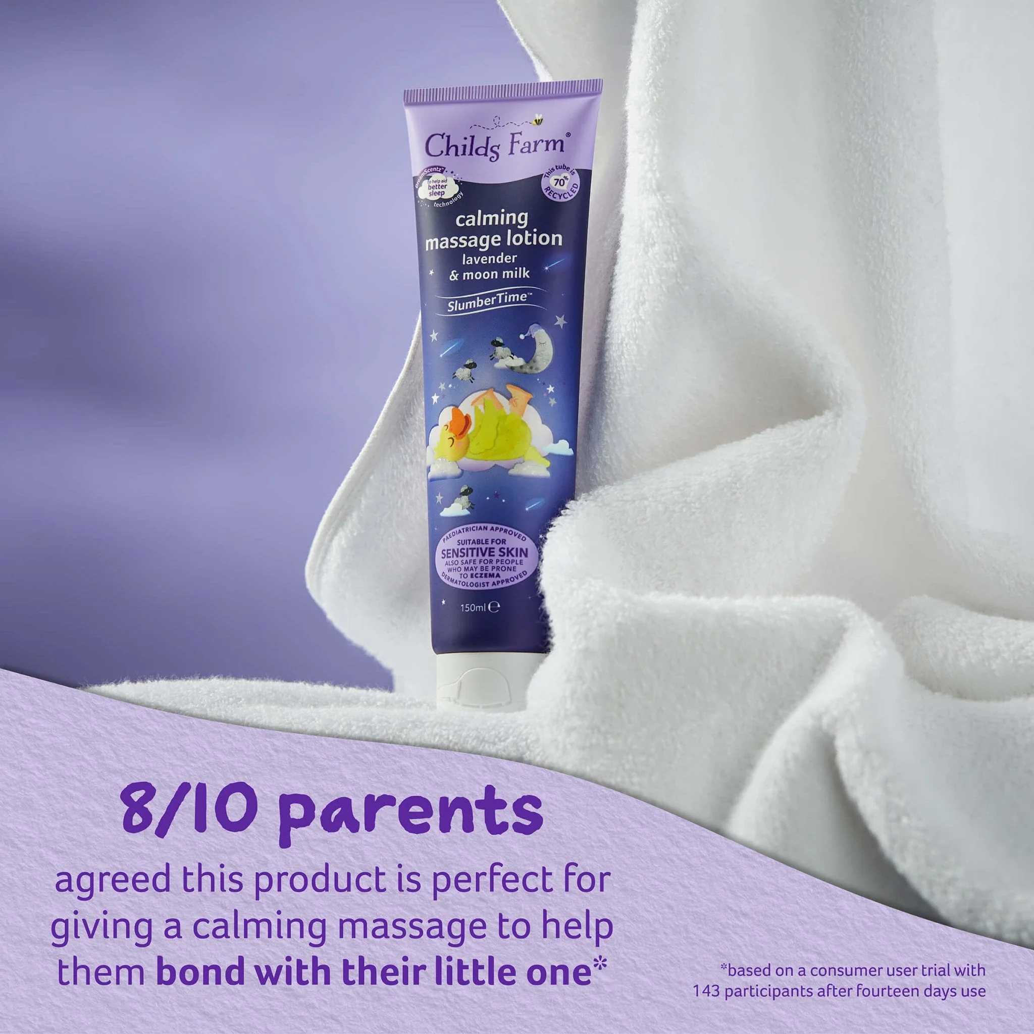 Childs Farm SlumberTime™ calming massage lotion lavender & moon milk - Image 3