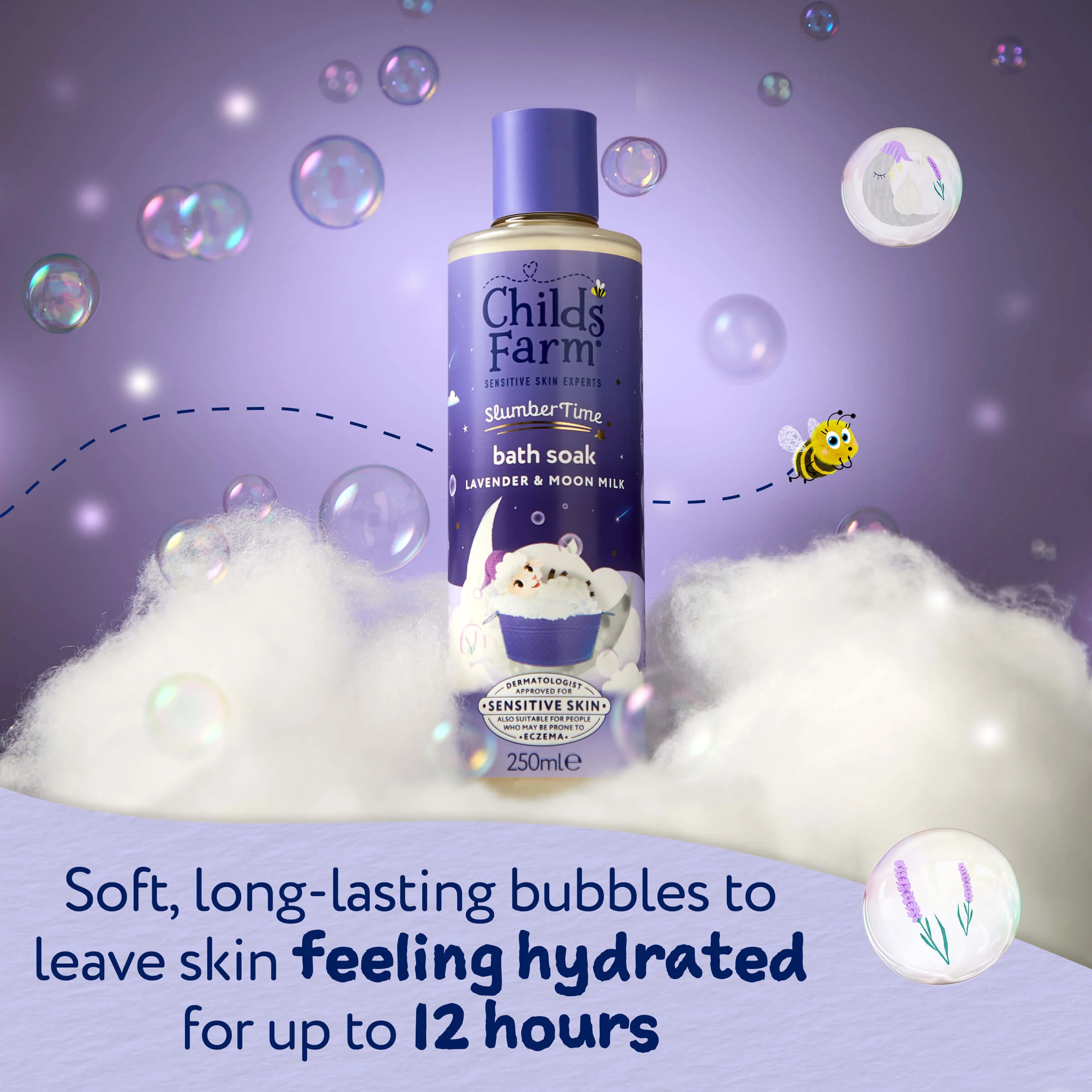 Childs Farm SlumberTime Bath Soak Lavender & Moon Milk - Image 5