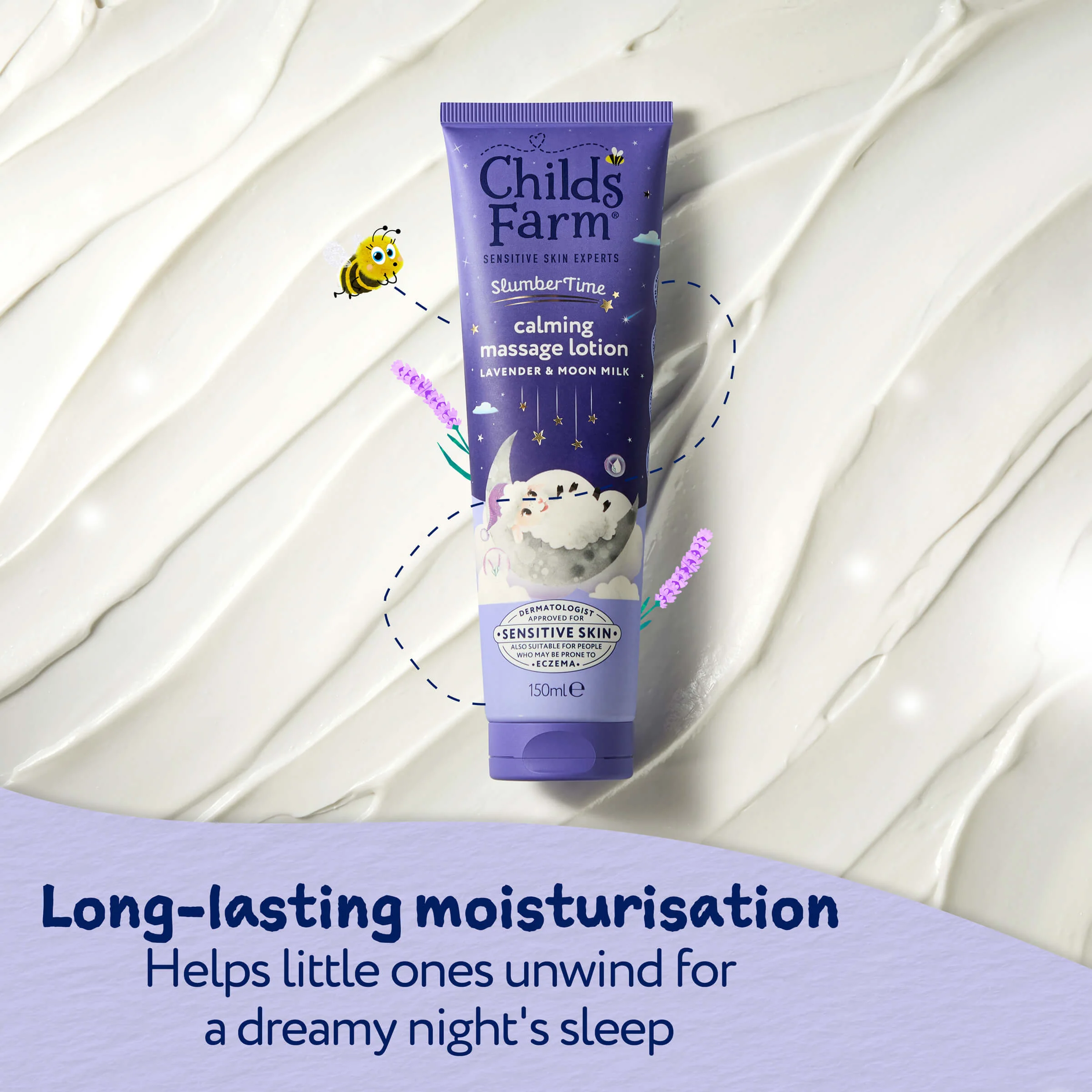 Childs Farm SlumberTime Calming Massage Lotion Lavender & Moon Milk - Image 5