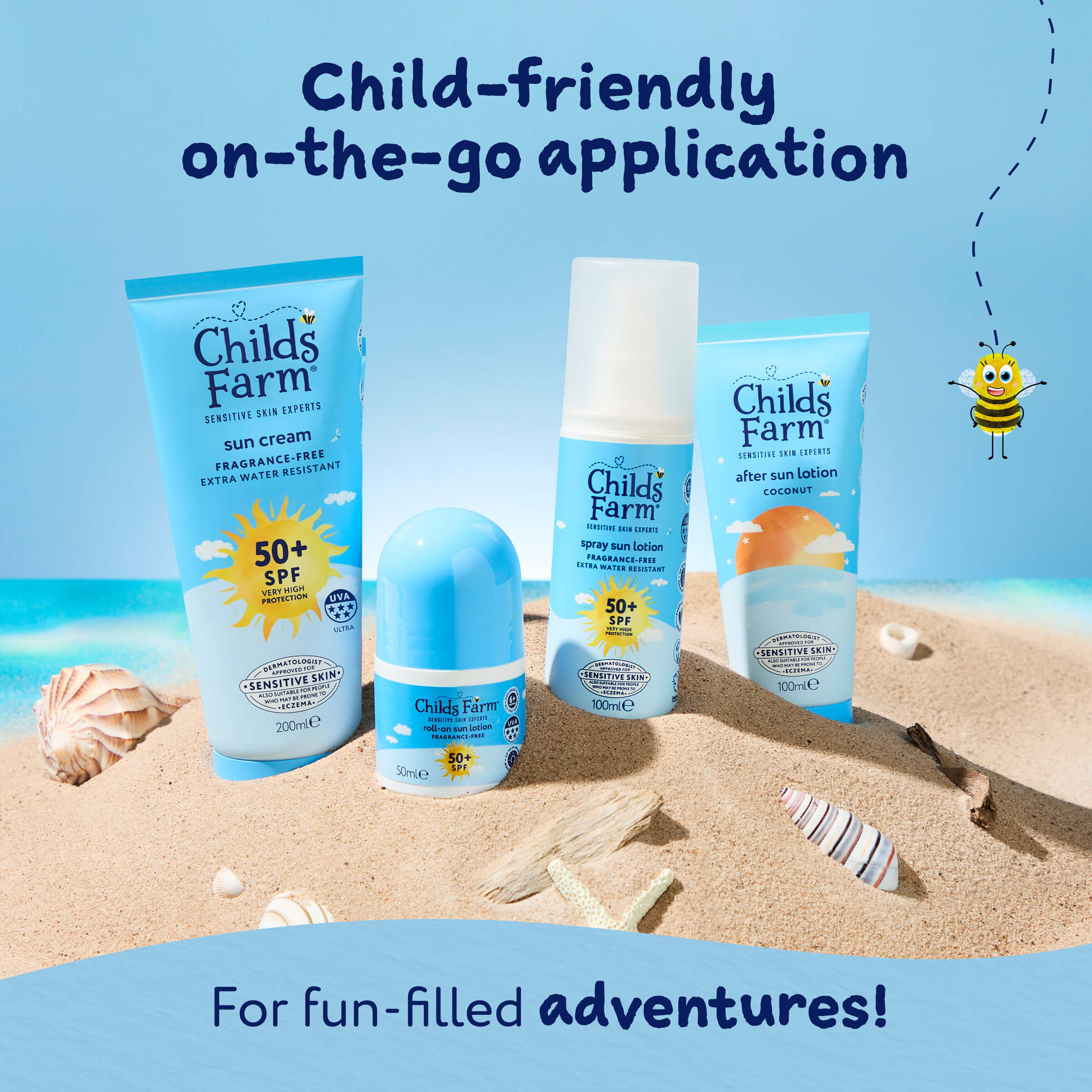 Childs Farm SPF50+ Roll On Fragrance-Free 50ml - Image 5
