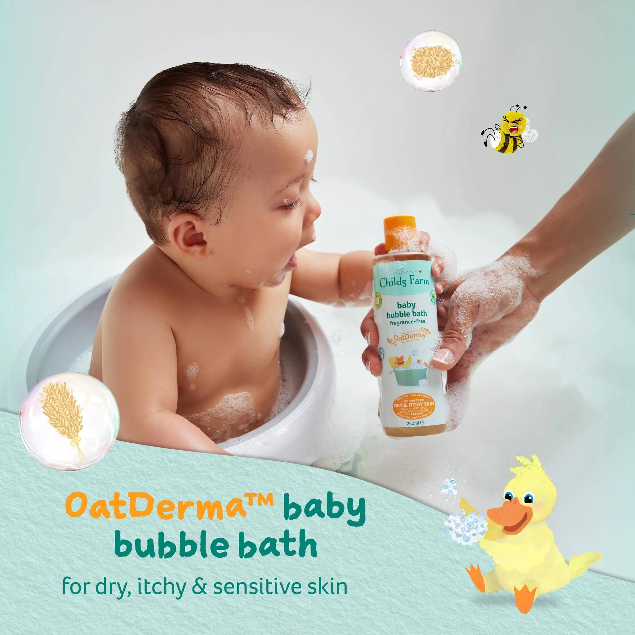 Childs Farm OatDerma™ baby bubble bath fragrance-free - Image 15