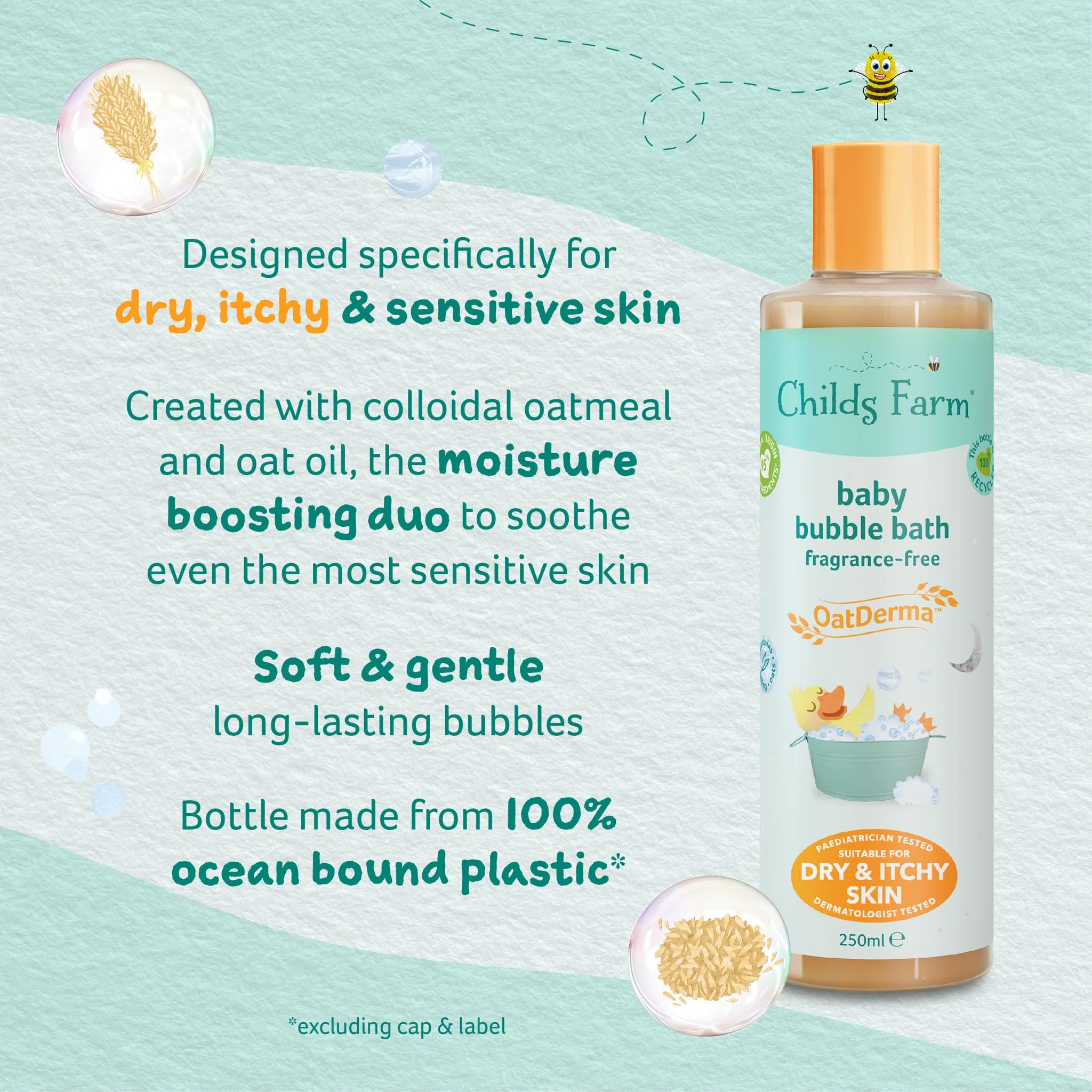 Childs Farm OatDerma™ baby bubble bath fragrance-free - Image 16