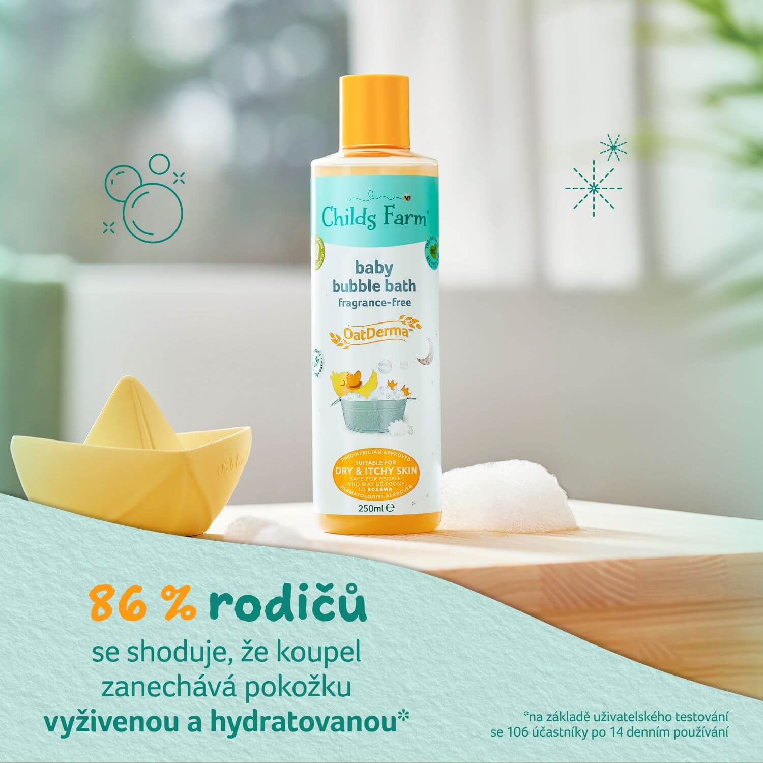 Childs Farm OatDerma™ baby bubble bath fragrance-free - Image 20