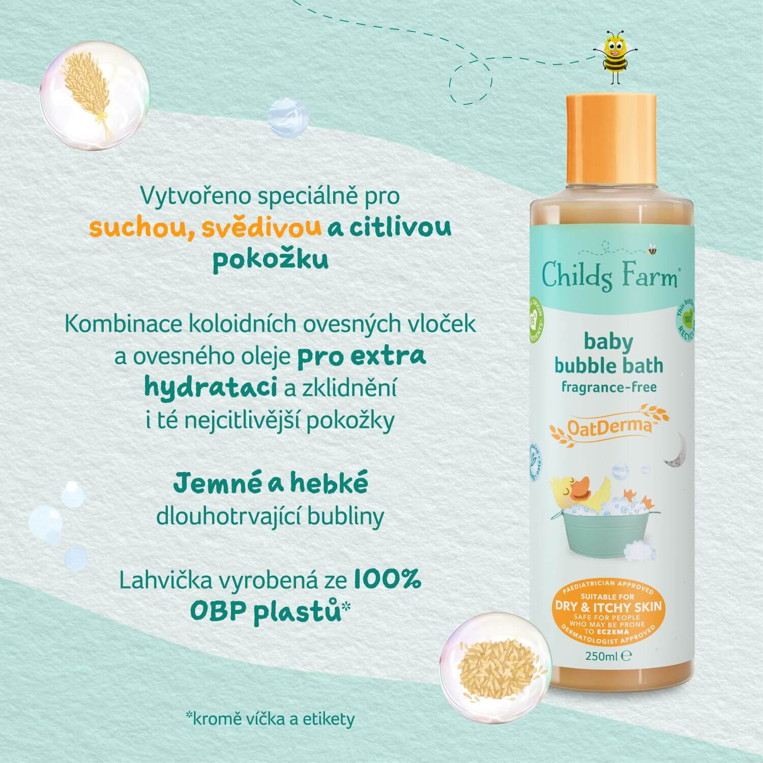 Childs Farm OatDerma™ baby bubble bath fragrance-free - Image 21