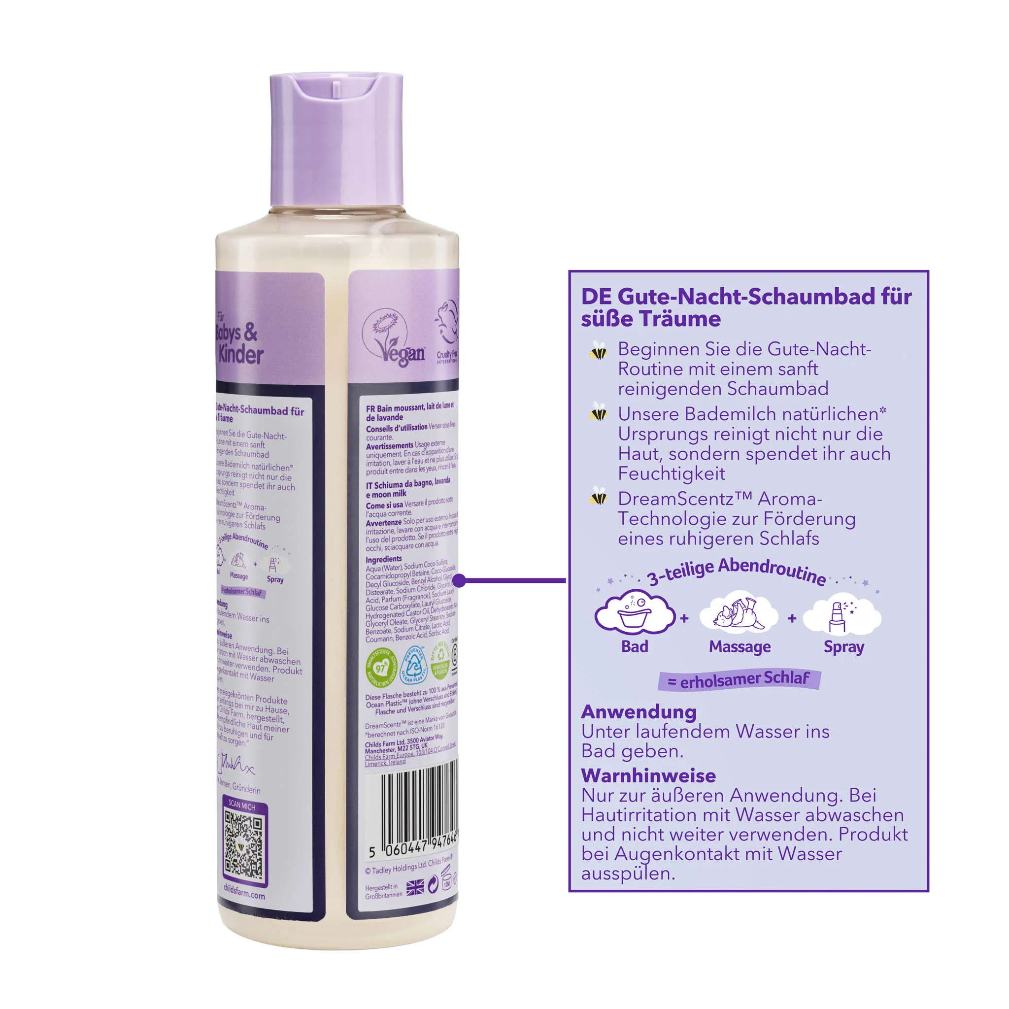 Childs Farm SlumberTime™ bath soak lavender & moon-milk - Image 8
