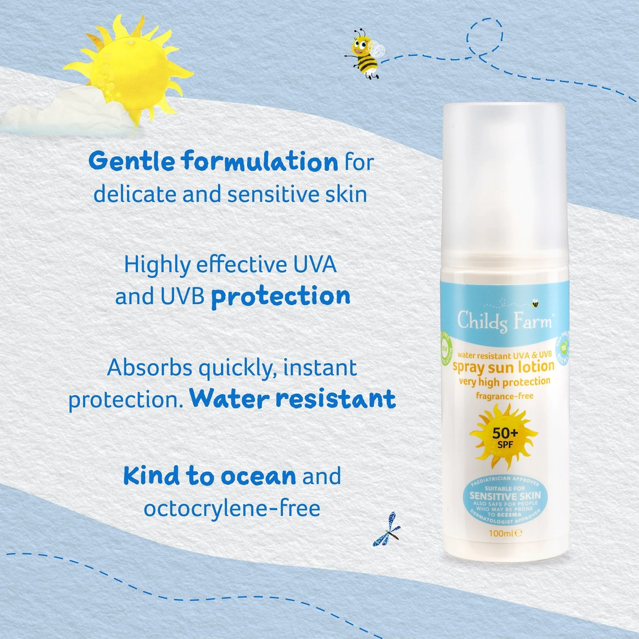 [STAFF] Childs Farm 50+ SPF sun lotion spray fragrance-free - Image 4